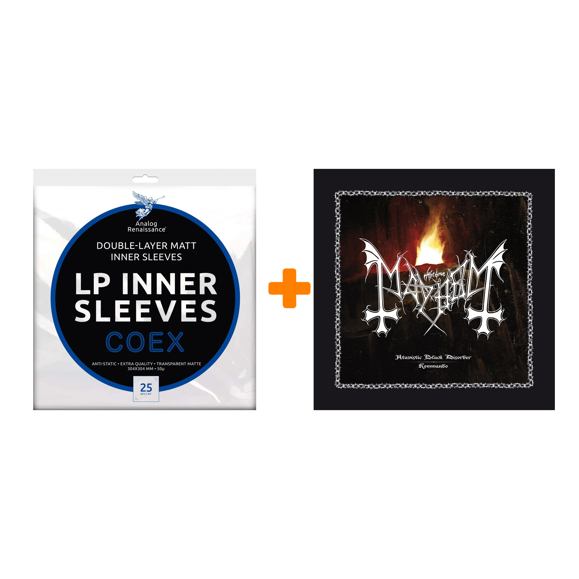 

MAYHEM Atavistic Black Disorder, Kommando LP + Конверты внутренние COEX для грампластинок 12" 25шт Набор