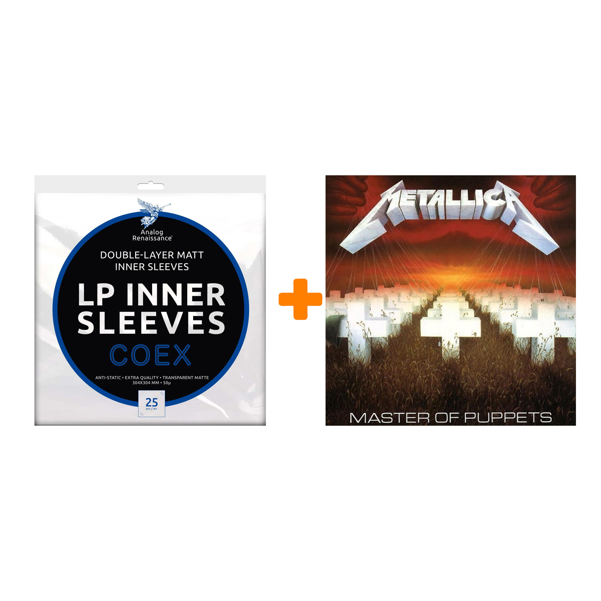 

METALLICA Master Of Puppets Remastered LP + Конверты внутренние COEX для грампластинок 12" 25шт Набор