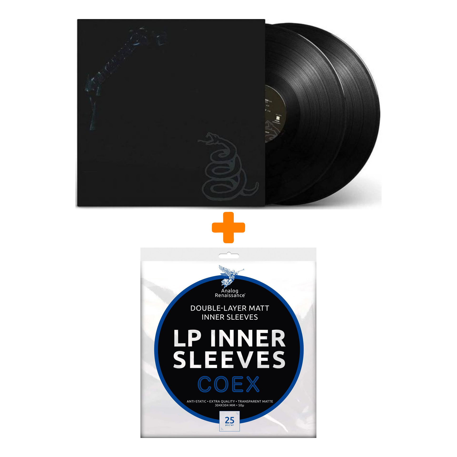 

METALLICA Metallica Remastered 2LP + Конверты внутренние COEX для грампластинок 12" 25шт Набор