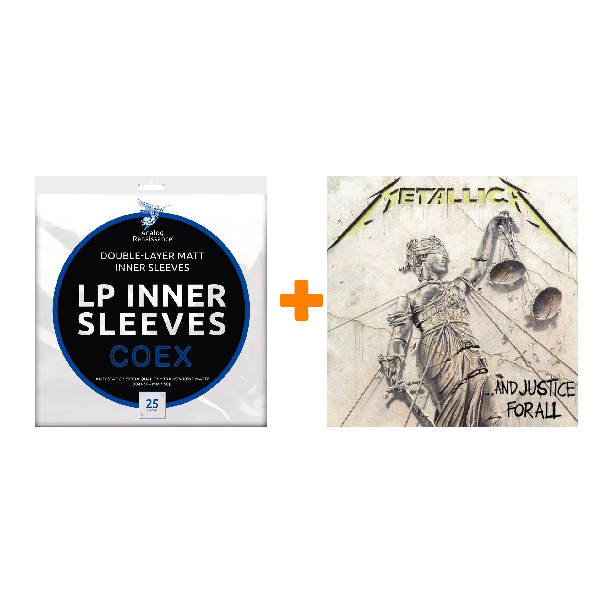 

METALLICA ...And Justice For All 2LP + Конверты внутренние COEX для грампластинок 12" 25шт Набор