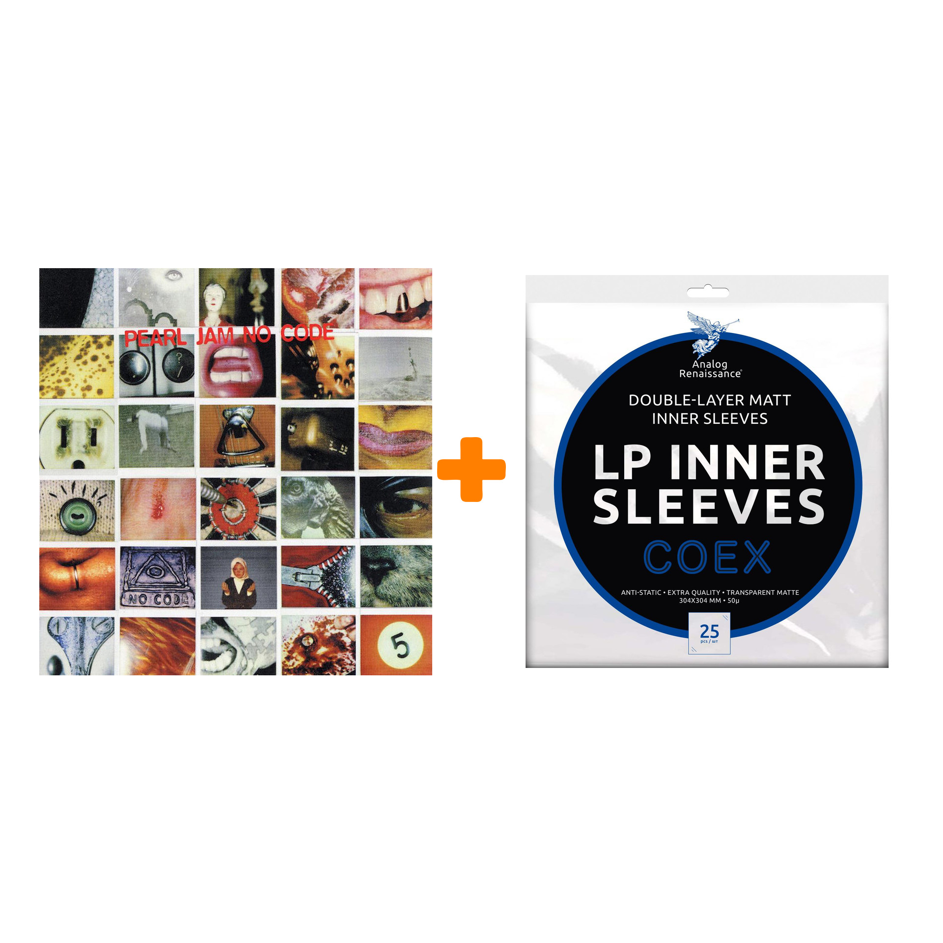 

PEARL JAM No Code LP + Конверты внутренние COEX для грампластинок 12" 25шт Набор