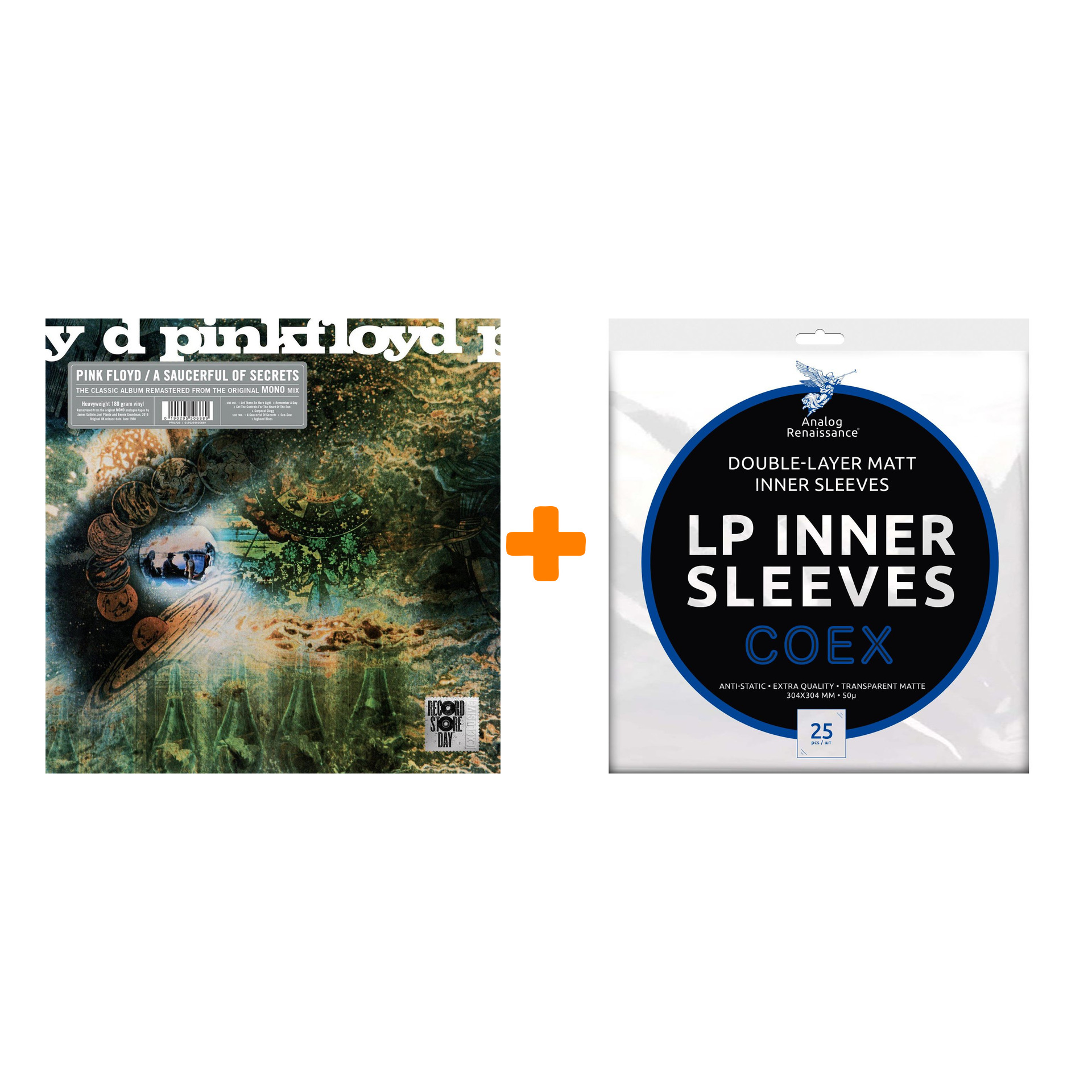 PINK FLOYD A Saucerful Of Secrets (Mono) LP + Конверты внутренние COEX для грампластинок 12 25шт Набор