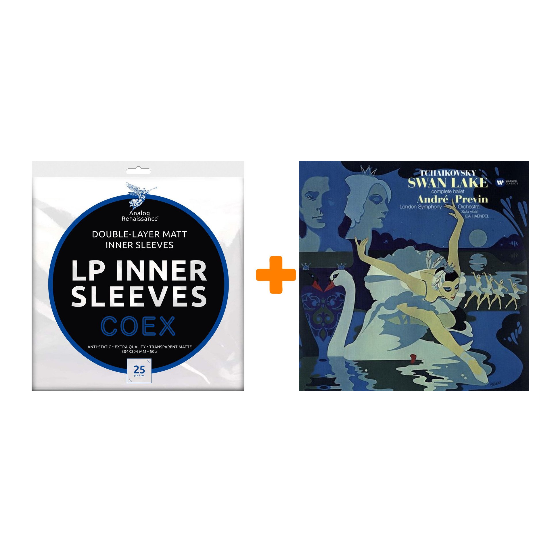 

PREVIN ANDRE & LONDON SYMPHONY ORCHESTRA Tchaikovsky P.I. Swan Lake 3LP + Конверты внутренние COEX для грампластинок 12" 25шт Набор