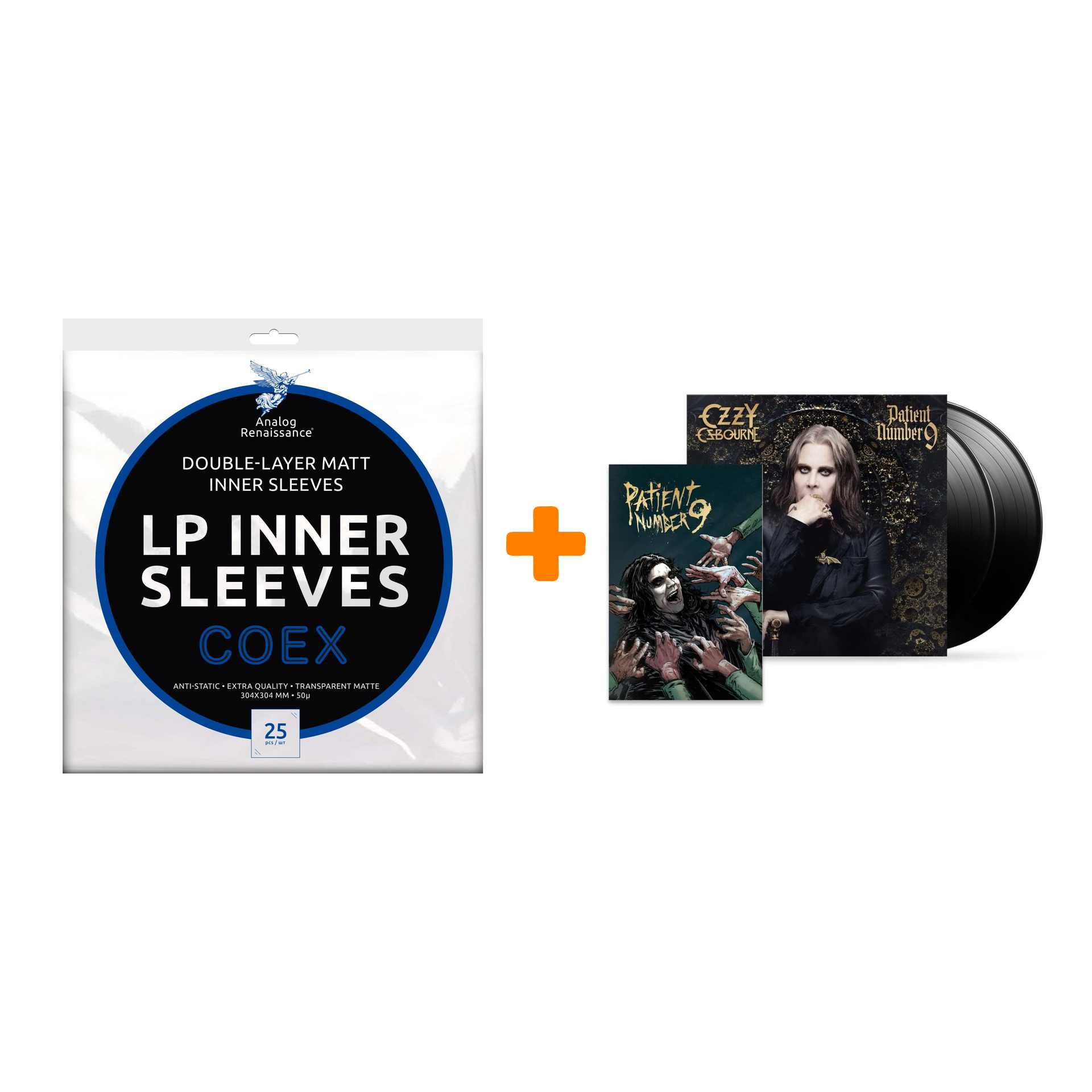 

OSBOURNE OZZY Patient Number 9 + Comic Book 2LP + Конверты внутренние COEX для грампластинок 12" 25шт Набор
