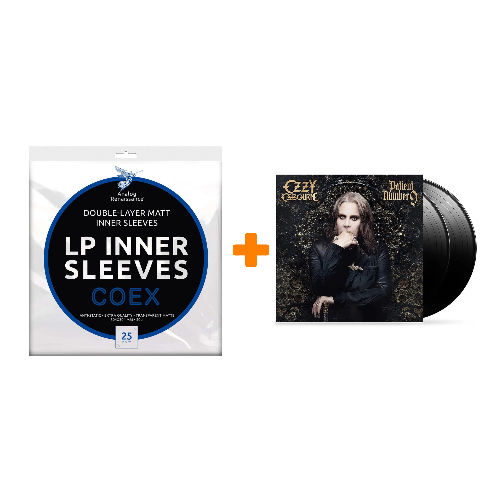 цена OSBOURNE OZZY Patient Number 9 + Printed Insert 2LP + Конверты внутренние COEX для грампластинок 12 25шт Набор