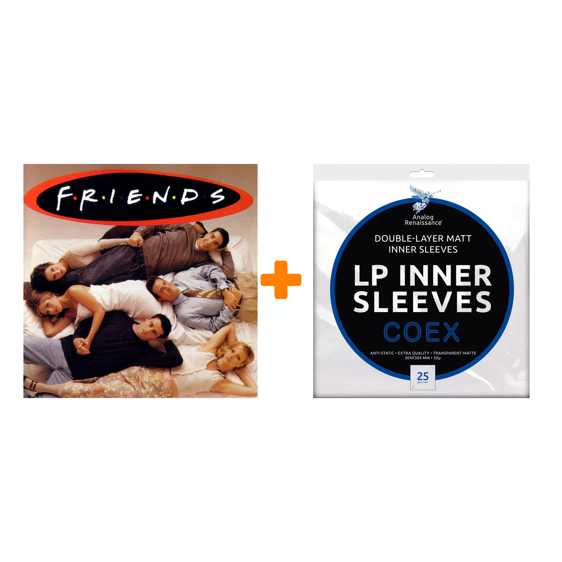 

OST Friends Coloured Vinyl 2LP + Конверты внутренние COEX для грампластинок 12" 25шт Набор