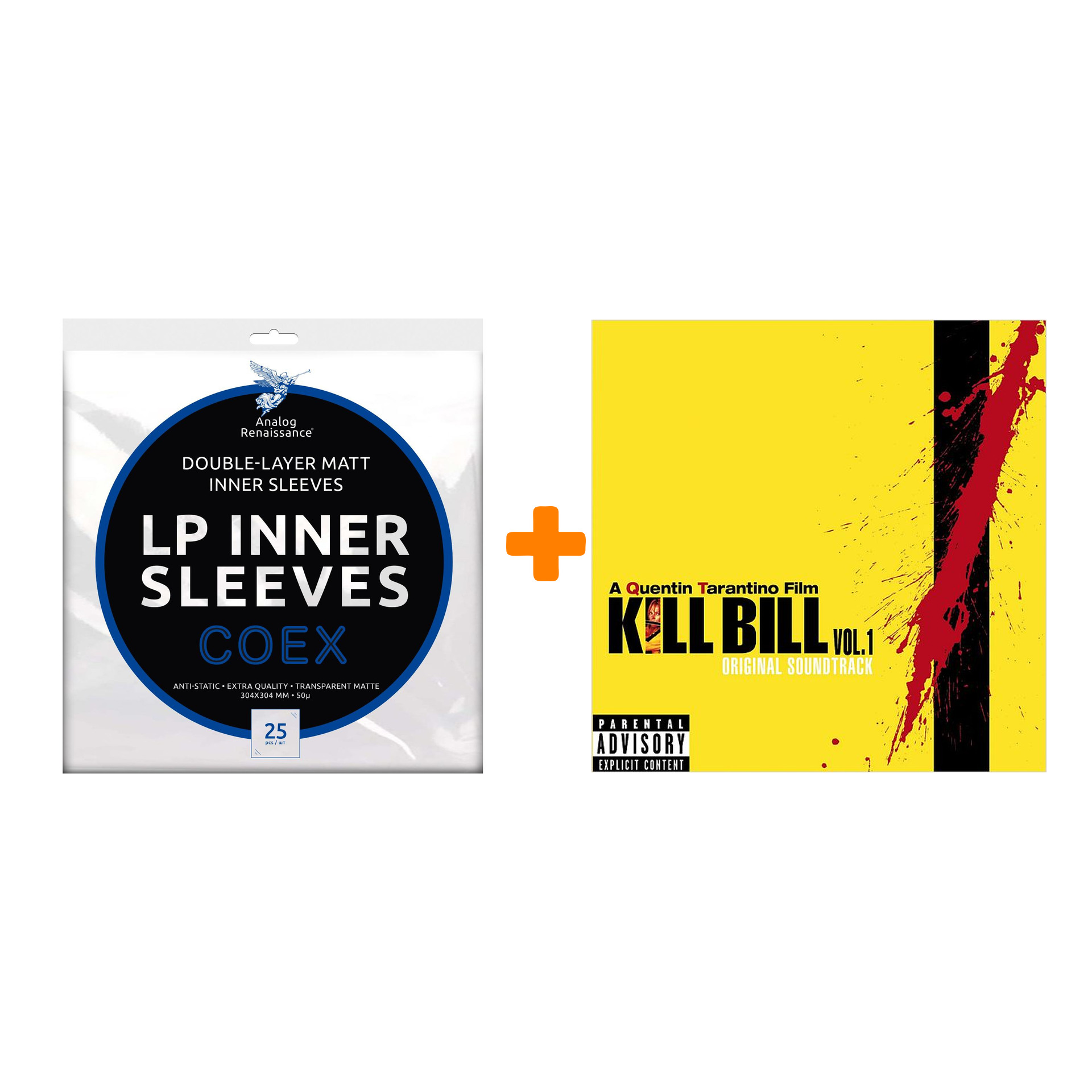 цена OST Kill Bill 1 LP + Конверты внутренние COEX для грампластинок 12 25шт Набор