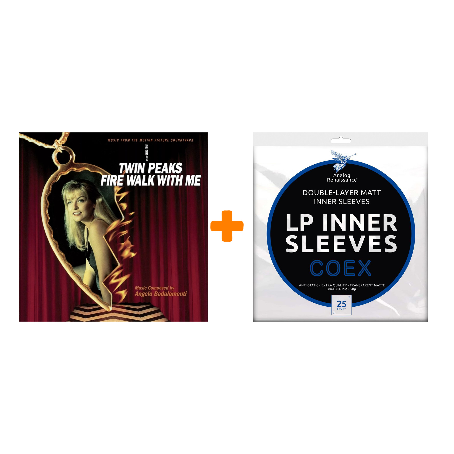 OST Twin Peaks Fire Walk With Me LP + Конверты внутренние COEX для грампластинок 12 25шт Набор