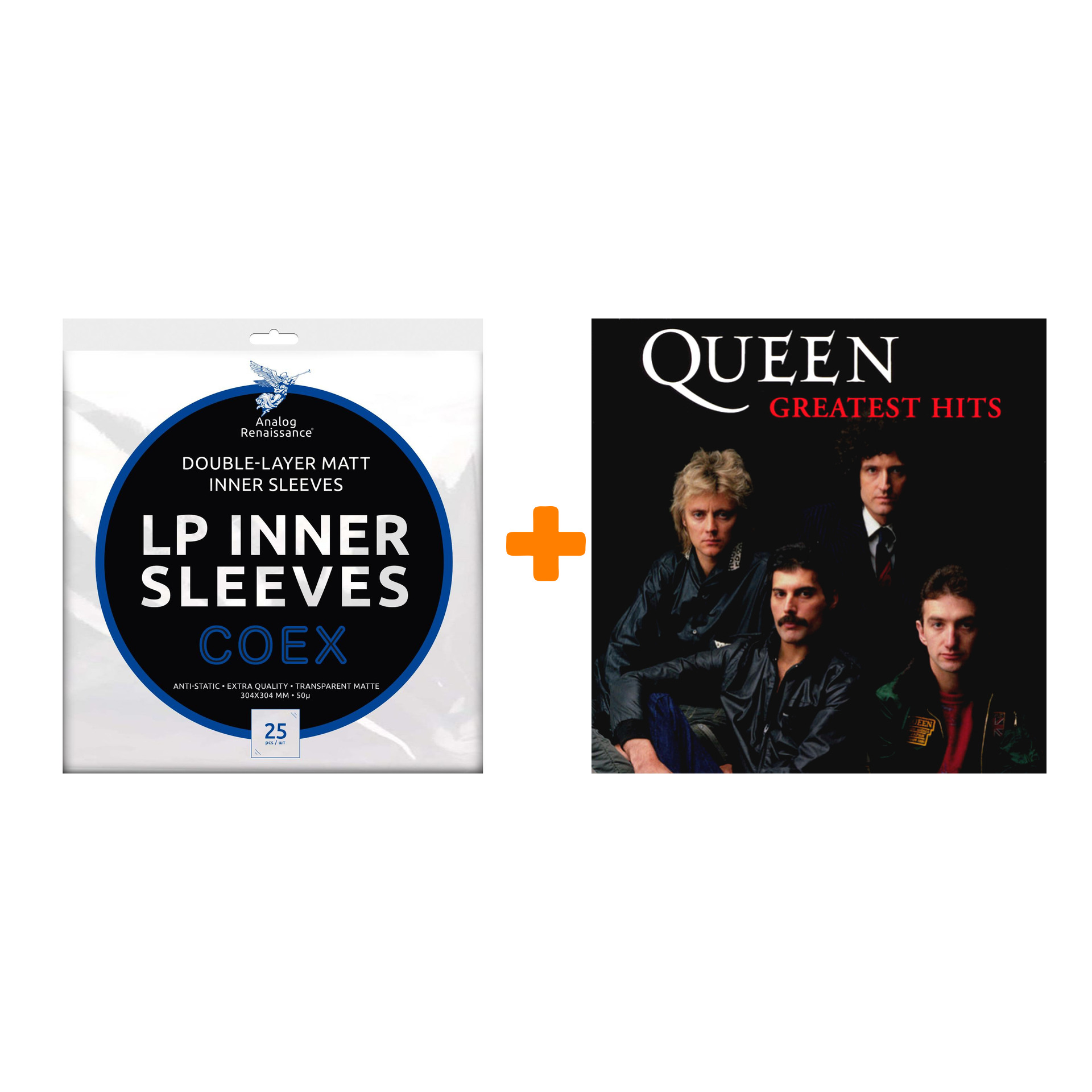 

QUEEN Greatest Hits I 2LP + Конверты внутренние COEX для грампластинок 12" 25шт Набор