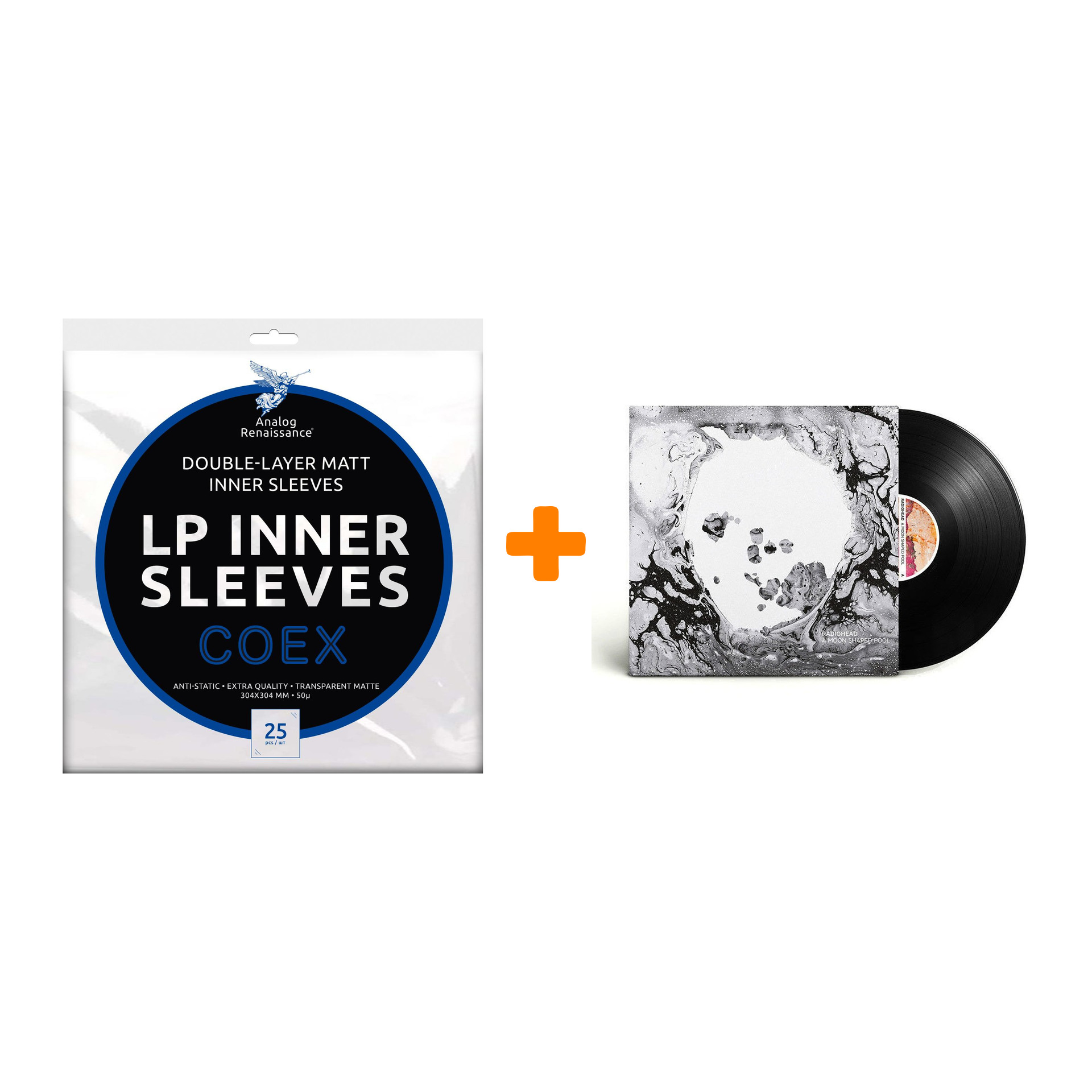 

RADIOHEAD A Moon Shaped Pool 2LP + Конверты внутренние COEX для грампластинок 12" 25шт Набор