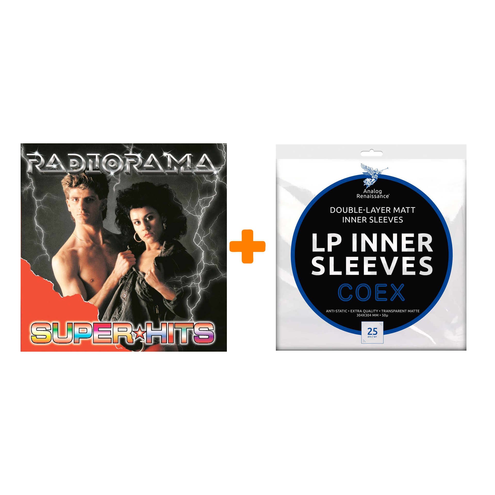 RADIORAMA Super Hits LP + Конверты внутренние COEX для грампластинок 12 25шт Набор