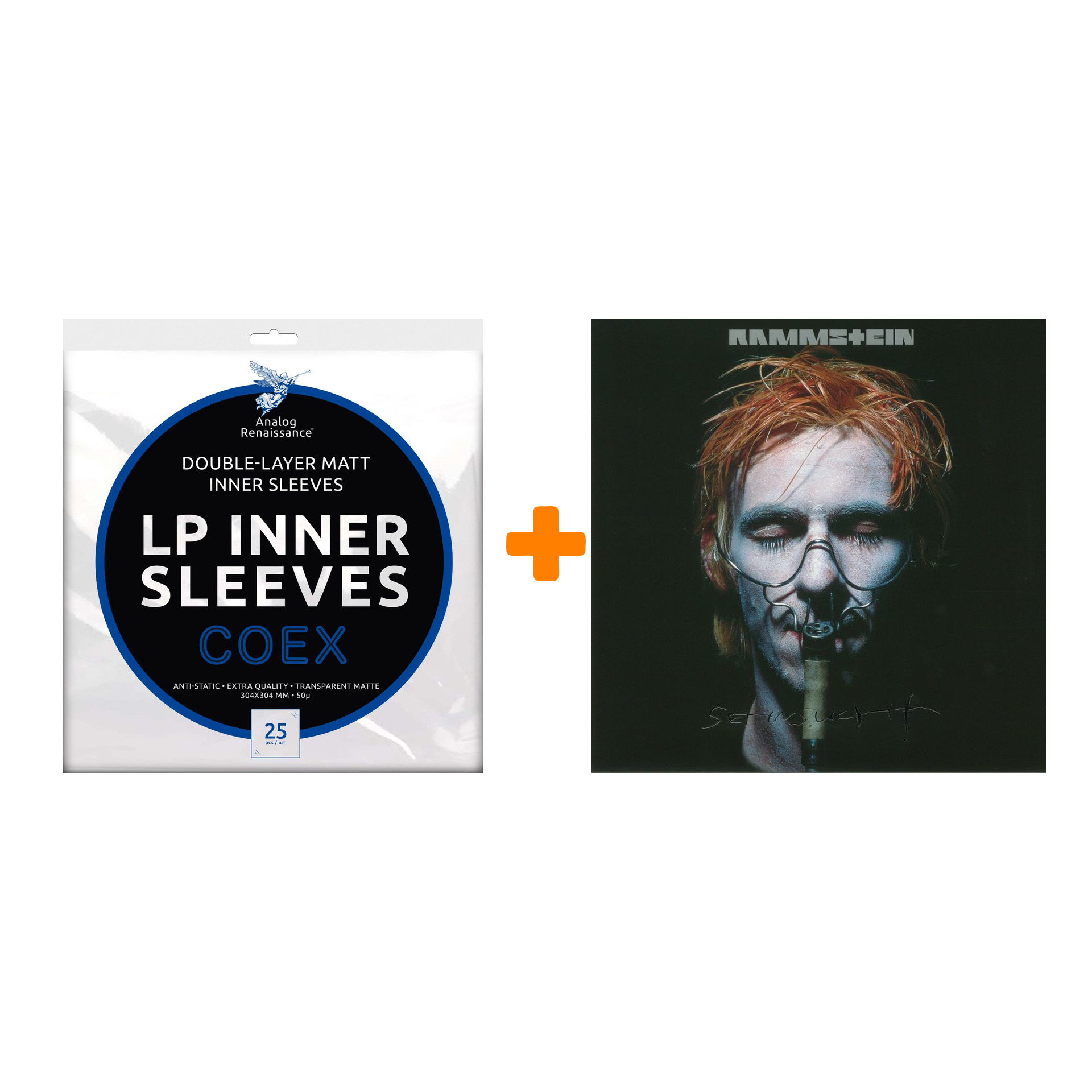 

RAMMSTEIN Sehnsucht 2LP + Конверты внутренние COEX для грампластинок 12" 25шт Набор