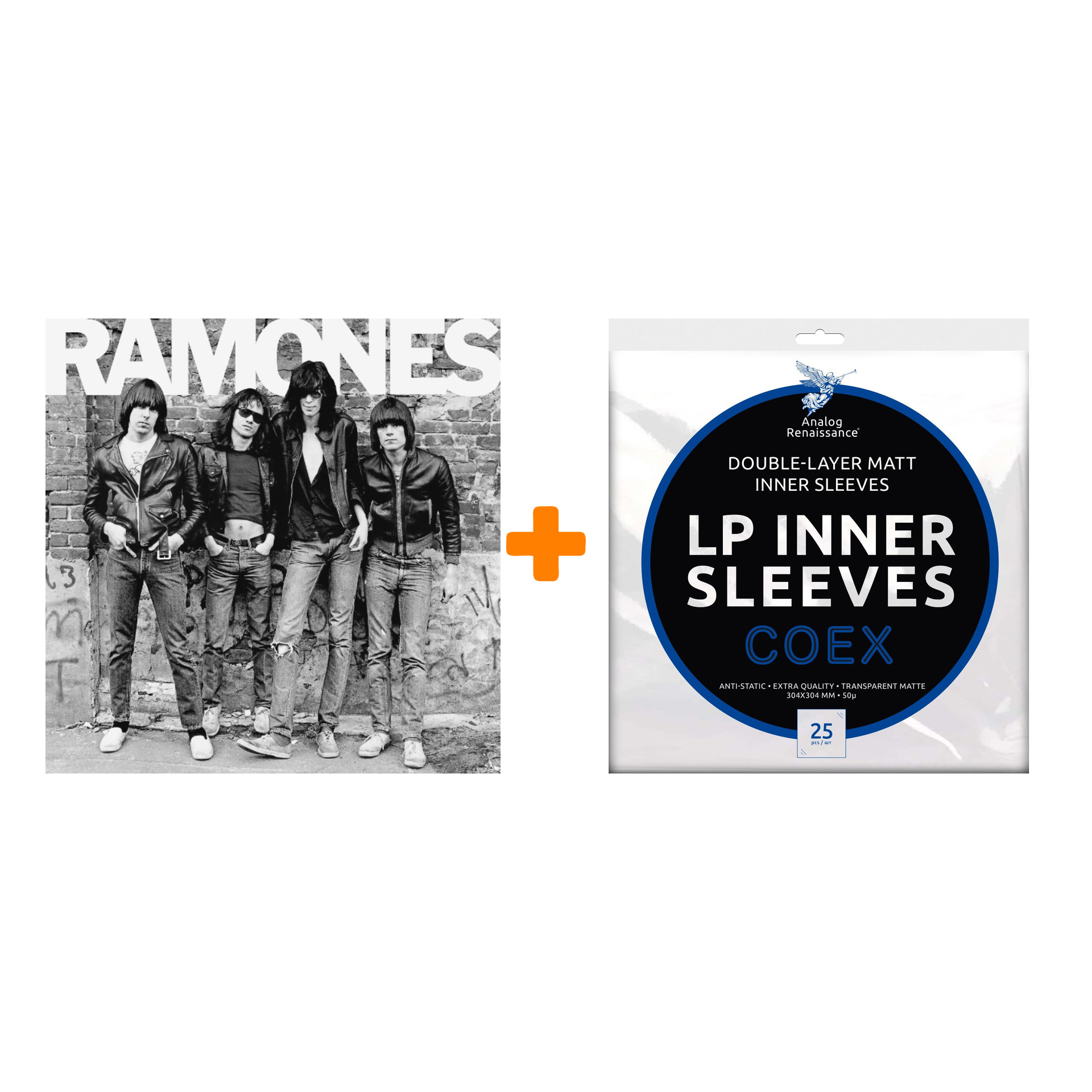 

RAMONES Ramones LP + Конверты внутренние COEX для грампластинок 12" 25шт Набор
