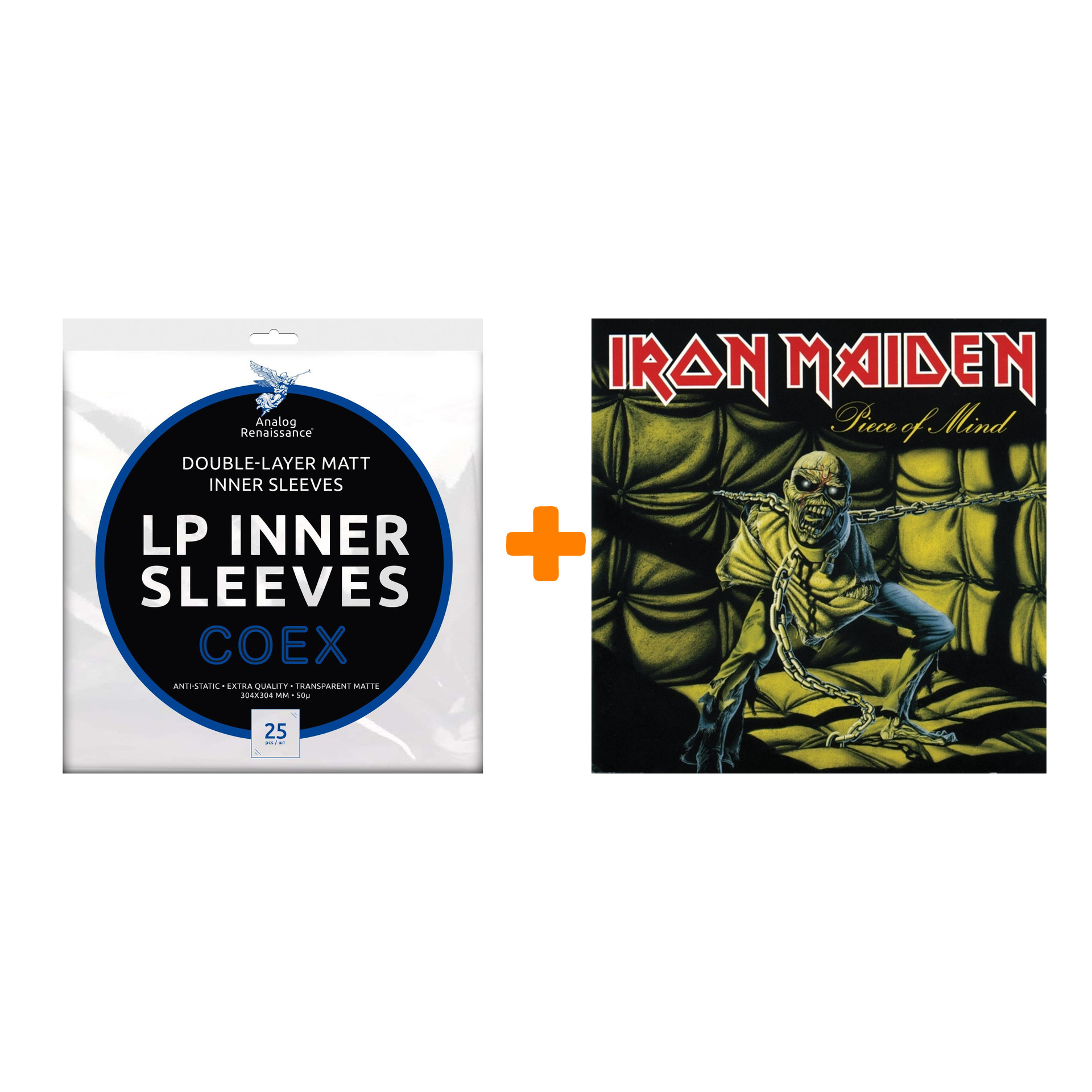 IRON MAIDEN Piece Of Mind LP + Конверты внутренние COEX для грампластинок 12 25шт Набор