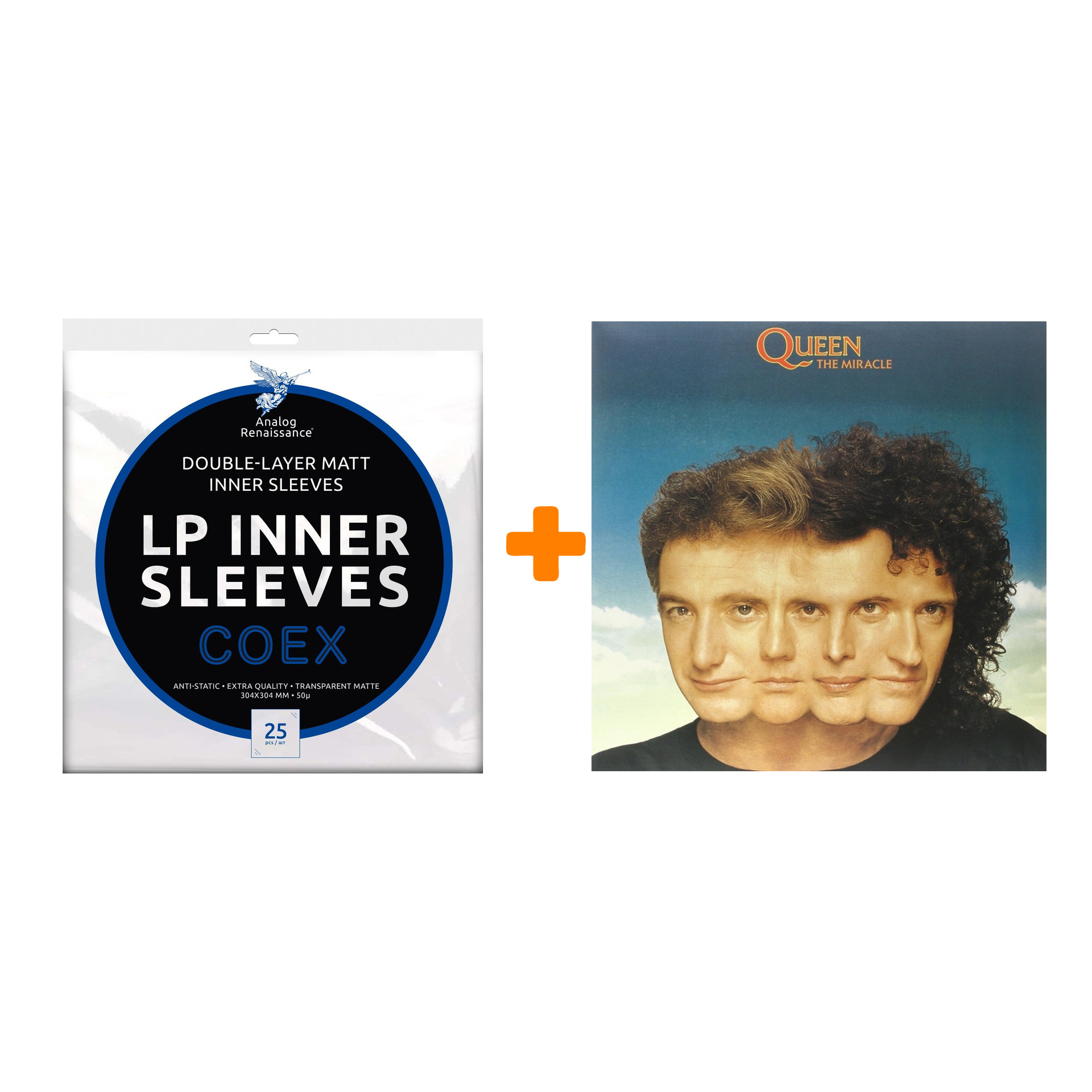 

QUEEN The Miracle LP + Конверты внутренние COEX для грампластинок 12" 25шт Набор