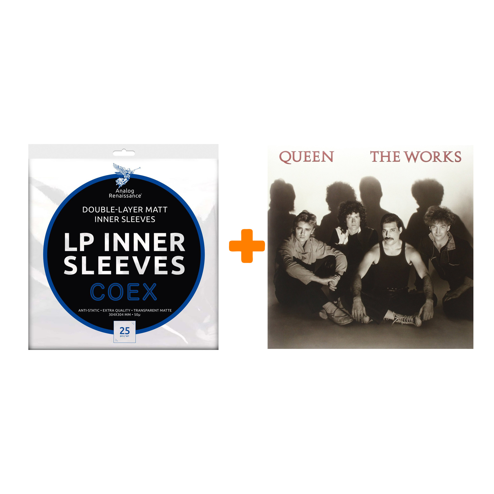 QUEEN The Works LP + Конверты внутренние COEX для грампластинок 12 25шт Набор