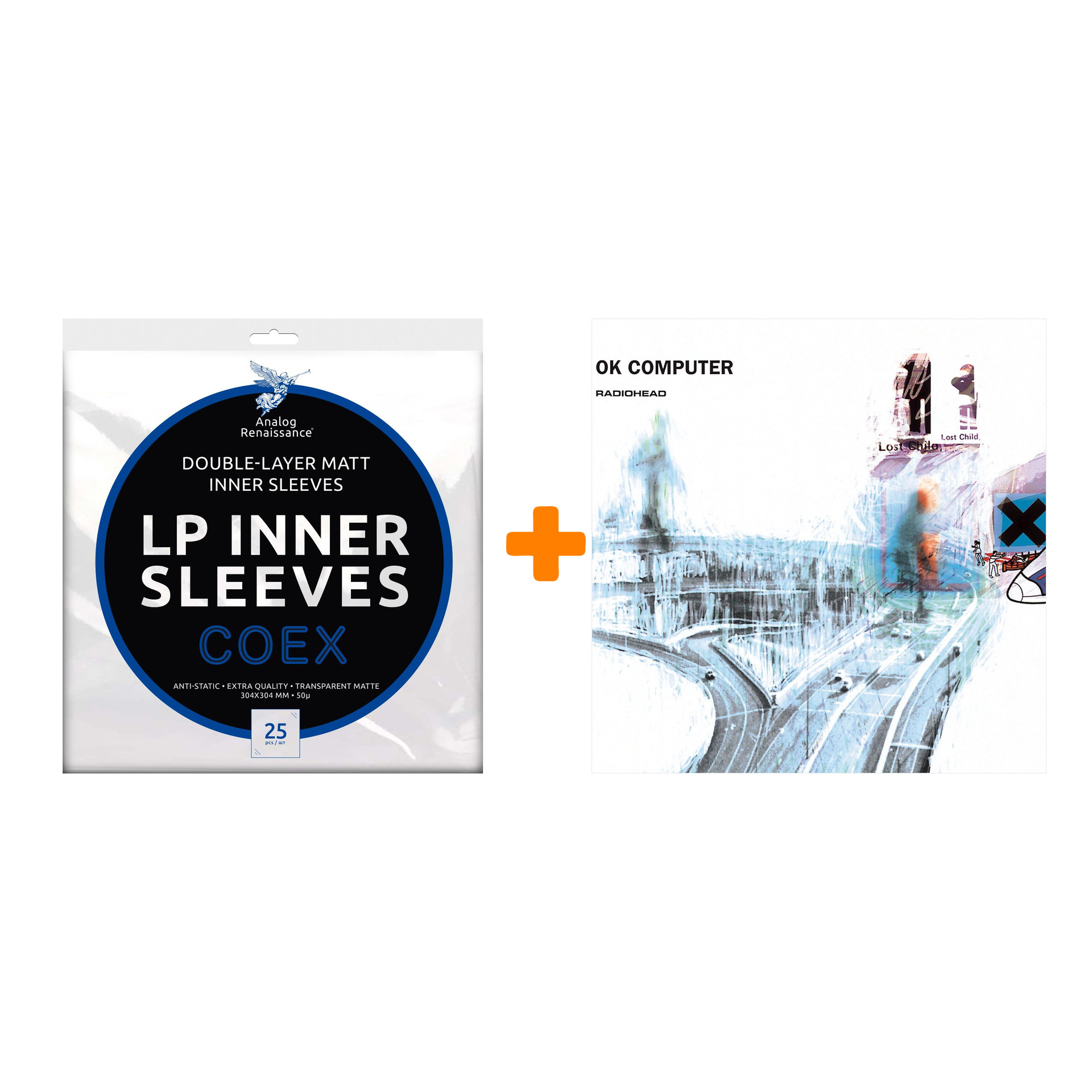 

RADIOHEAD Ok Computer 2LP + Конверты внутренние COEX для грампластинок 12" 25шт Набор