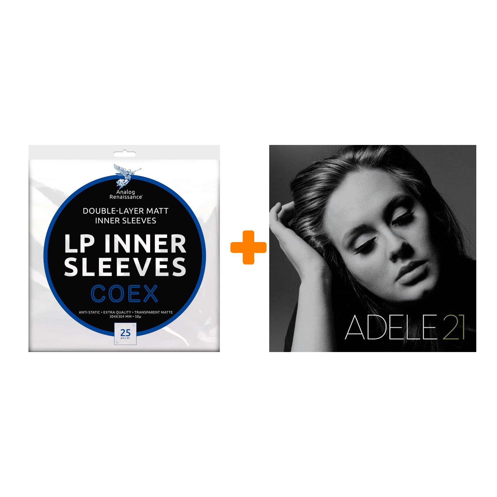 

ADELE 21 LP + Конверты внутренние COEX для грампластинок 12" 25шт Набор