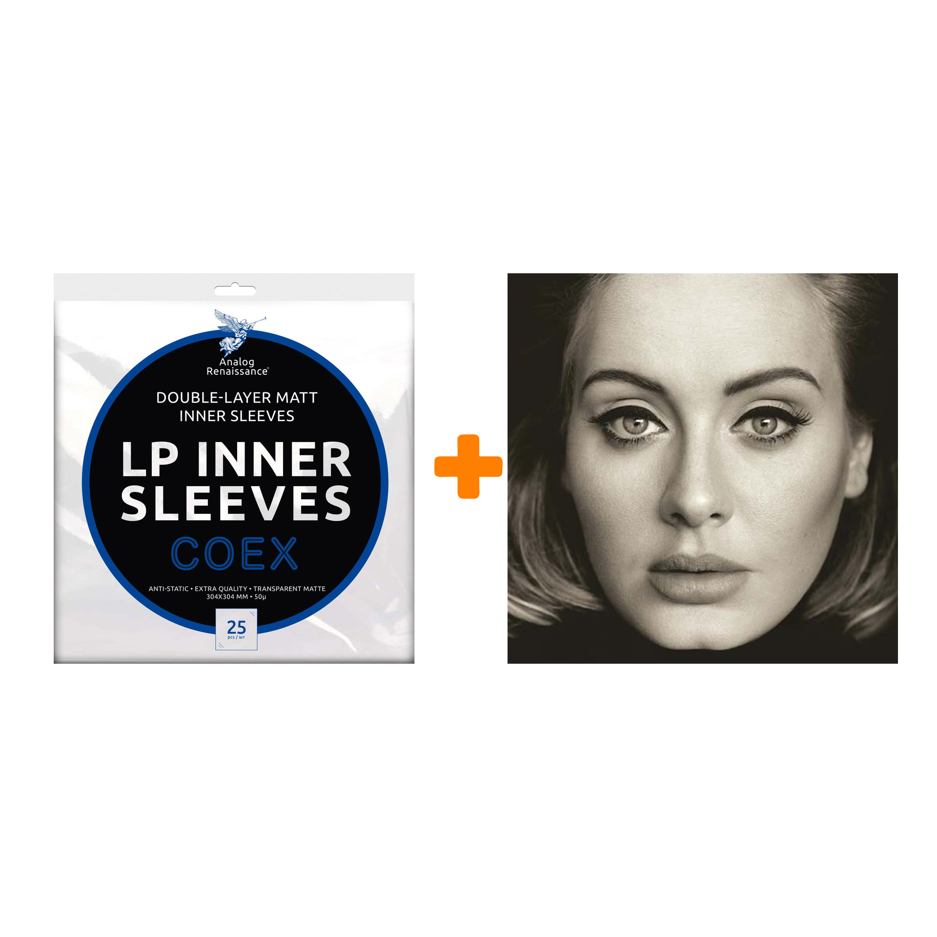 

ADELE 25 LP + Конверты внутренние COEX для грампластинок 12" 25шт Набор