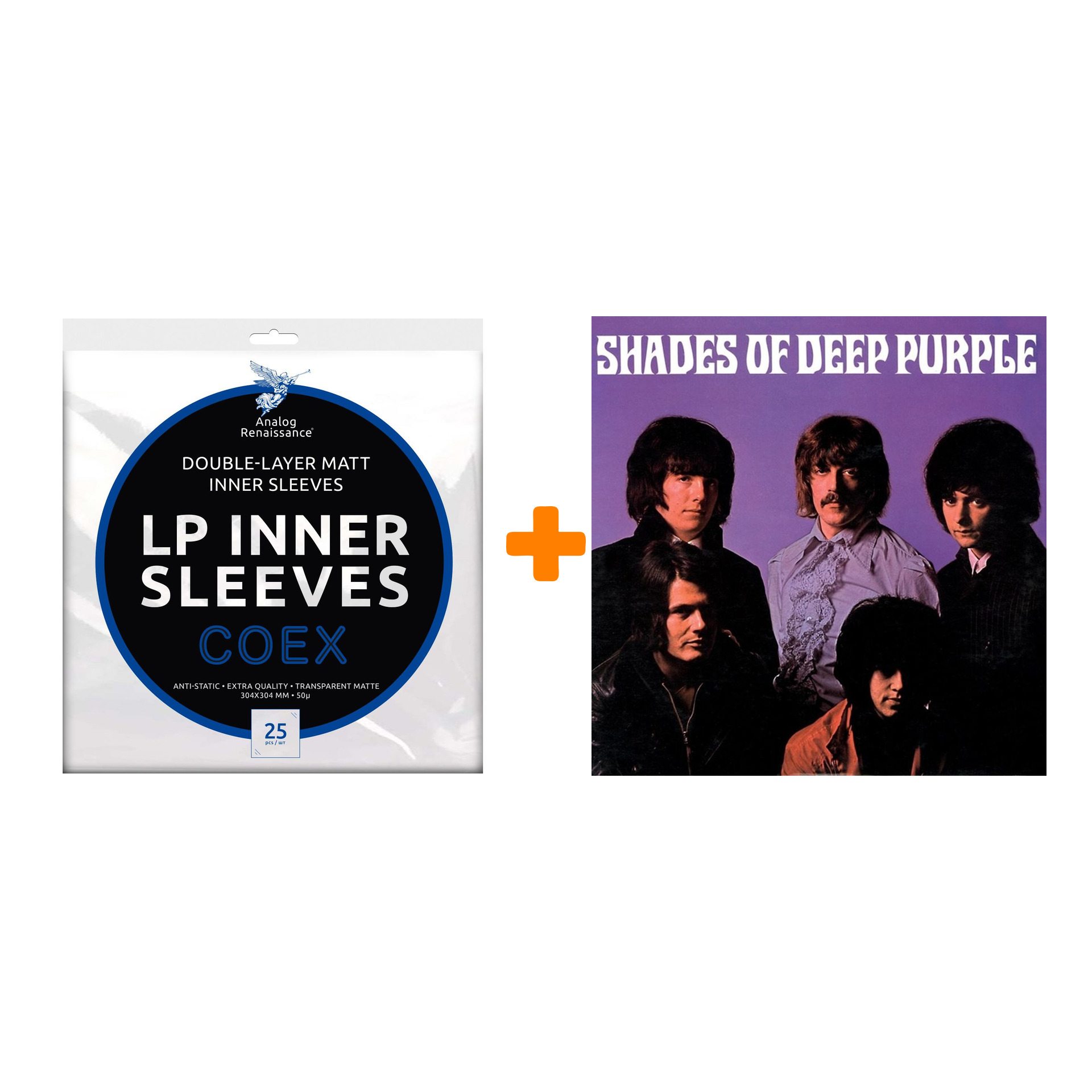 DEEP PURPLE Shades Of Deep Purple LP + Конверты внутренние COEX для грампластинок 12 25шт Набор цена и фото