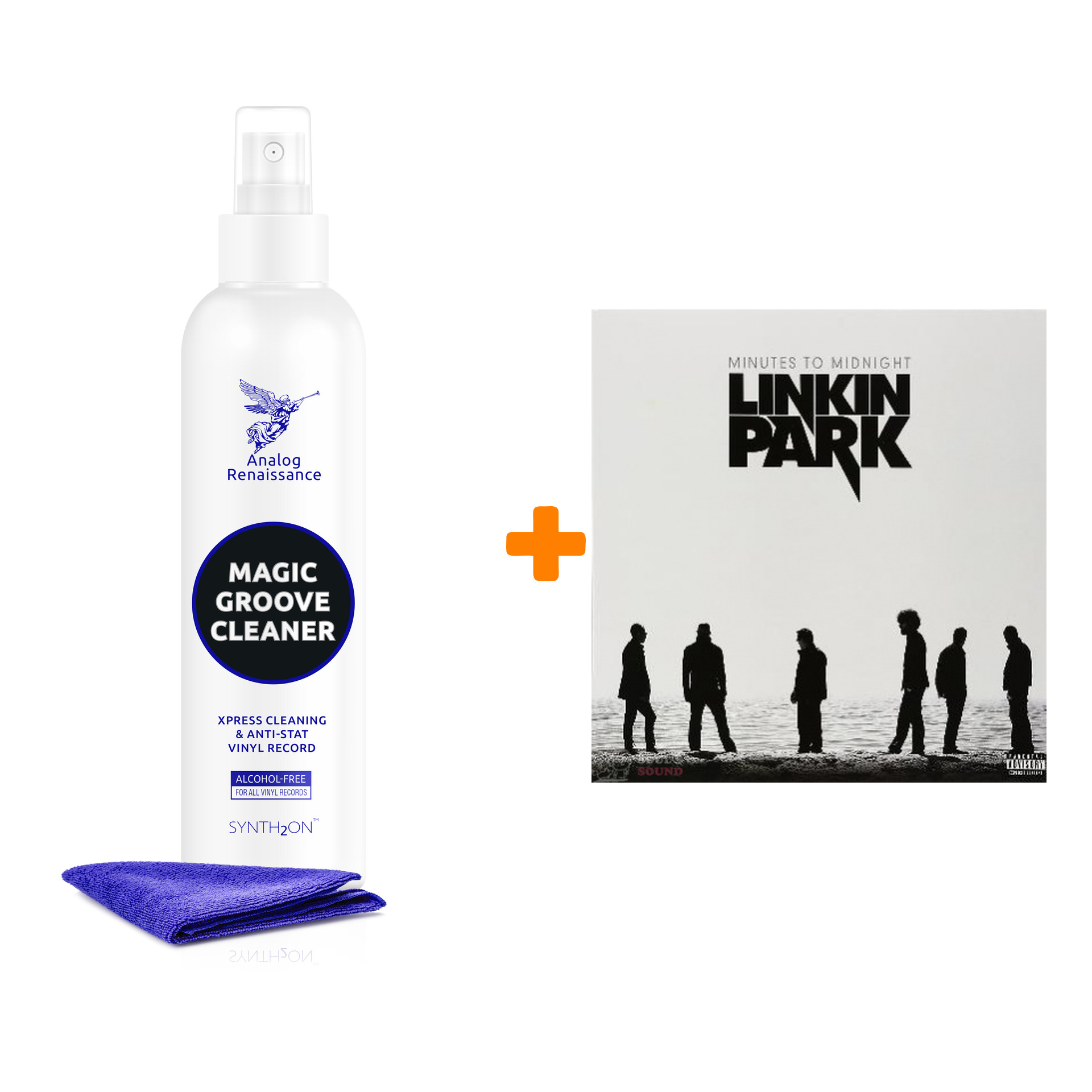LINKIN PARK Minutes To Midnight LP + Спрей для очистки LP с микрофиброй 250мл Набор цена и фото