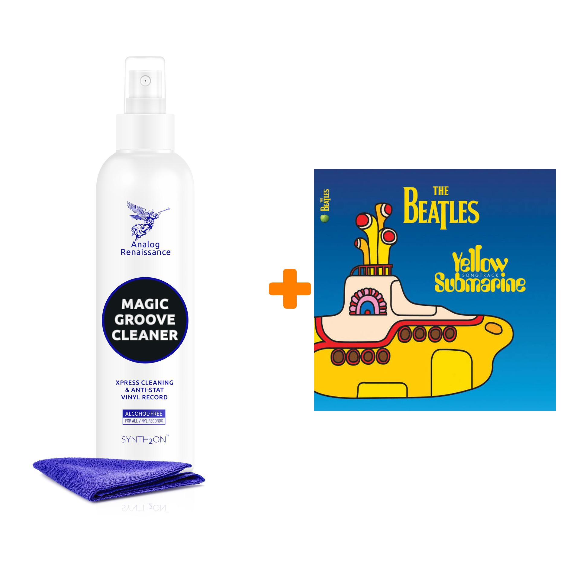 

THE BEATLES Yellow Submarine LP + Спрей для очистки LP с микрофиброй 250мл Набор