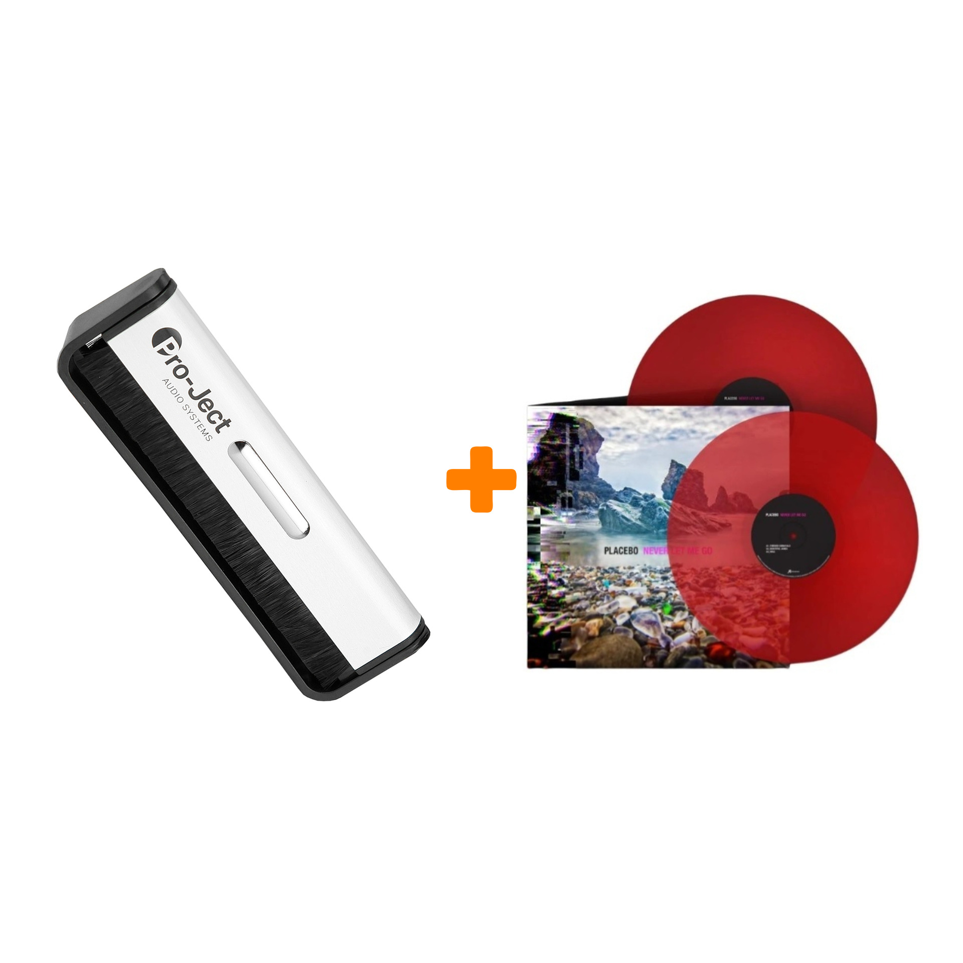 

PLACEBO Never Let Me Go Coloured Transparent Red Vinyl 2LP + Щетка для LP Brush It Набор