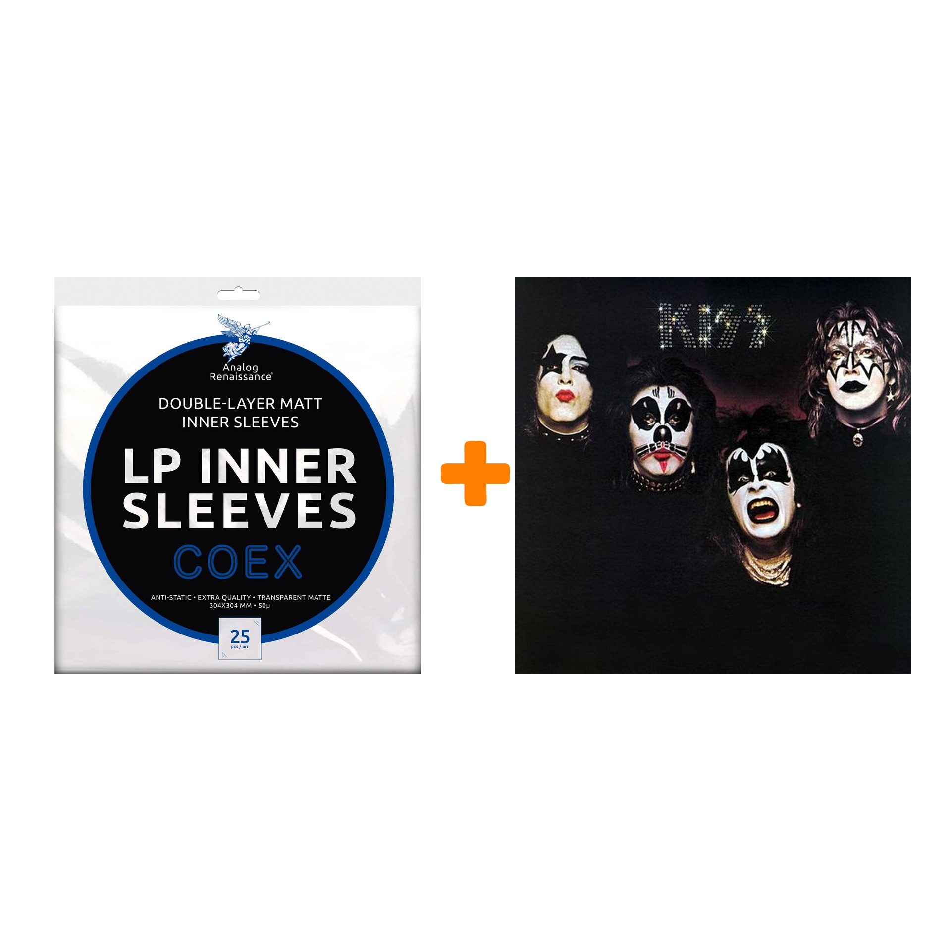 

KISS Kiss LP + Конверты внутренние COEX для грампластинок 12" 25шт Набор