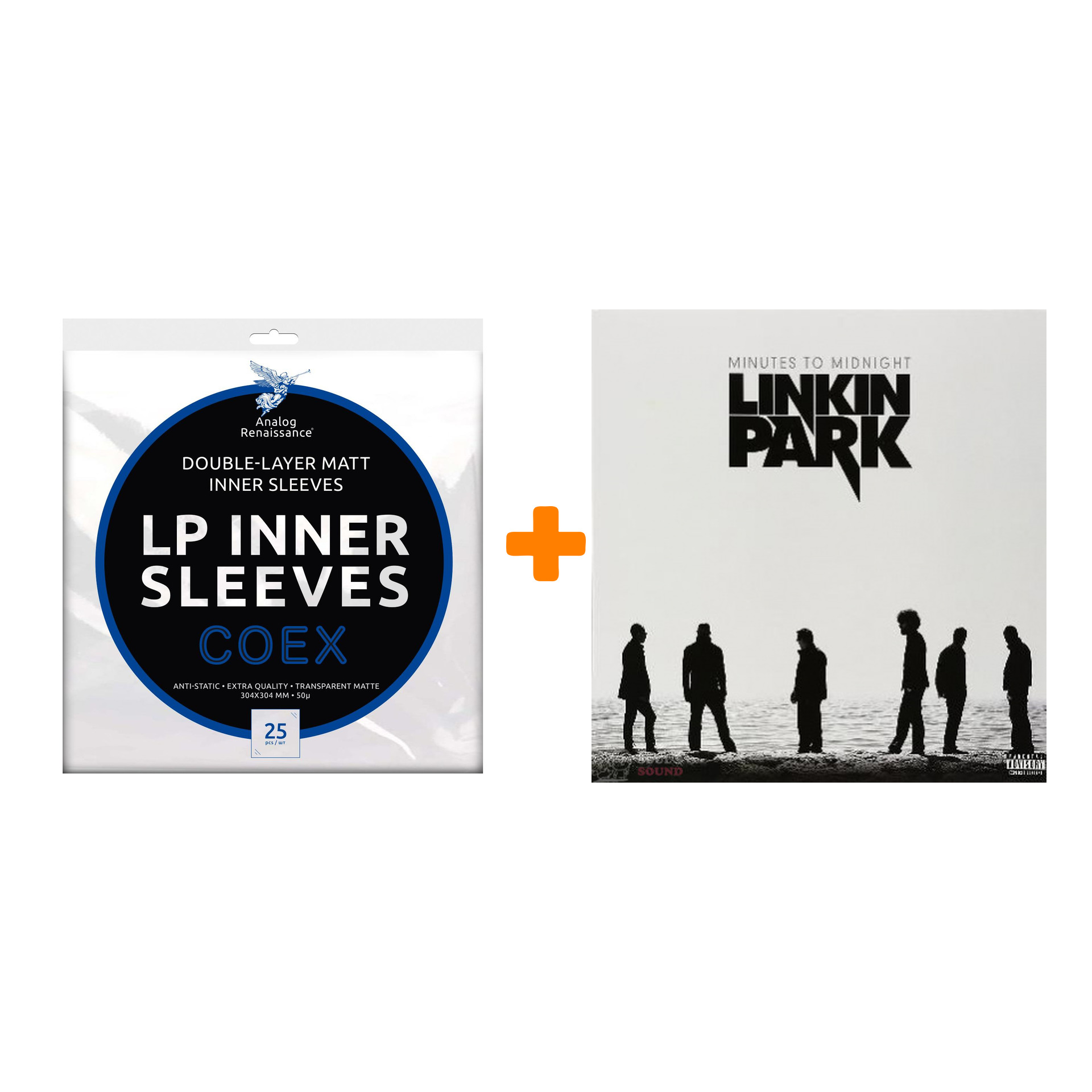 LINKIN PARK Minutes To Midnight LP + Конверты внутренние COEX для грампластинок 12 25шт Набор