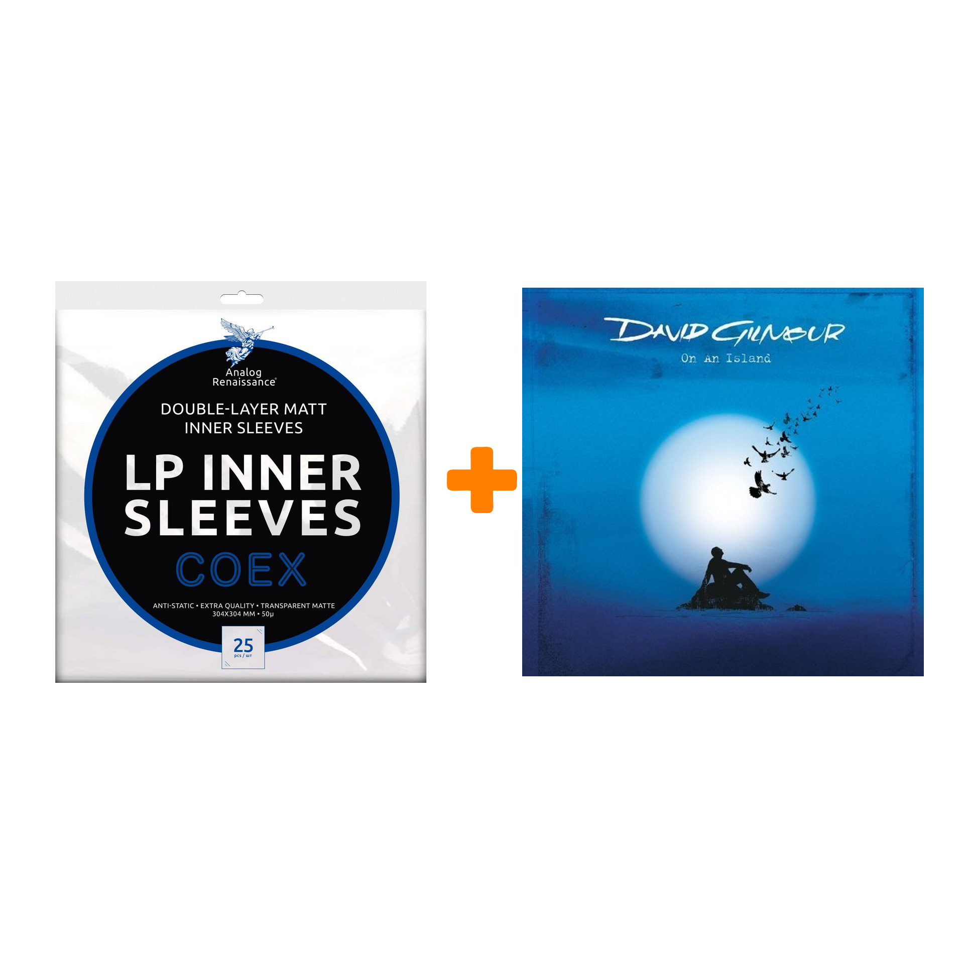 цена GILMOUR DAVID On An Island Limited Edition LP + Конверты внутренние COEX для грампластинок 12 25шт Набор