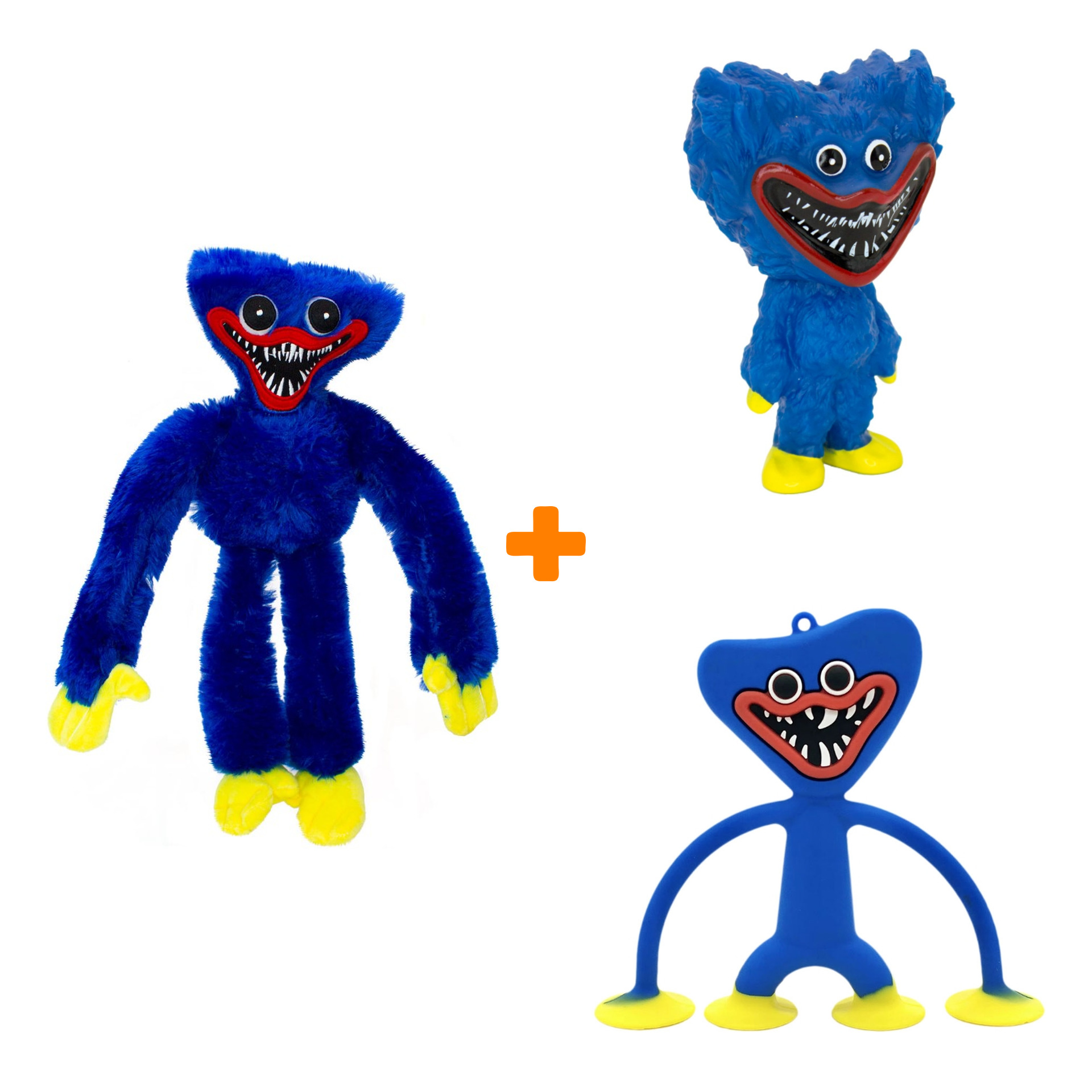 

Подарочный набор Huggy Wuggy (мягкая игрушка, фигурка, брелок)