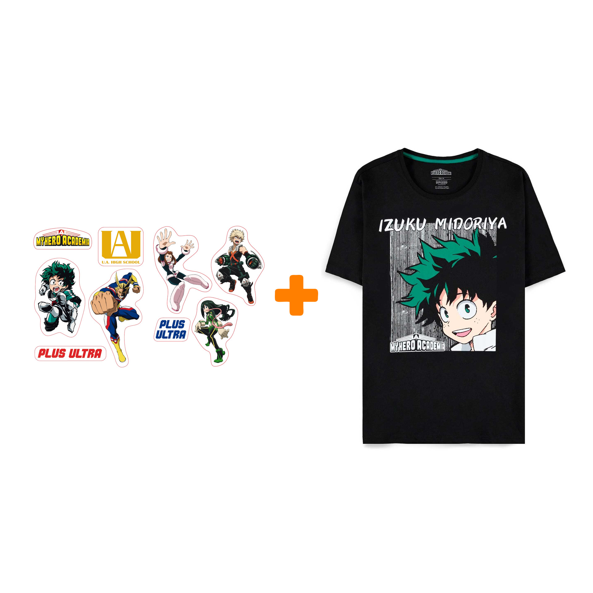 

Набор My Hero Academia (футболка My Hero Academia: Izuku Midoriya XL + наклейки UA High School)