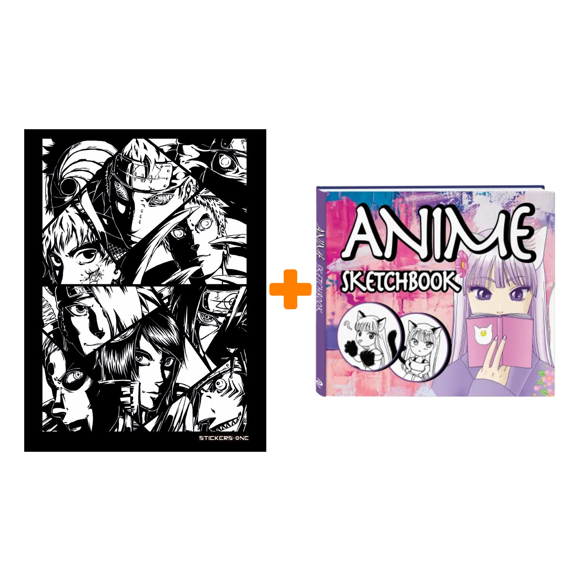 Набор скетчбук Anime + стикерпак Akatsuki Manga