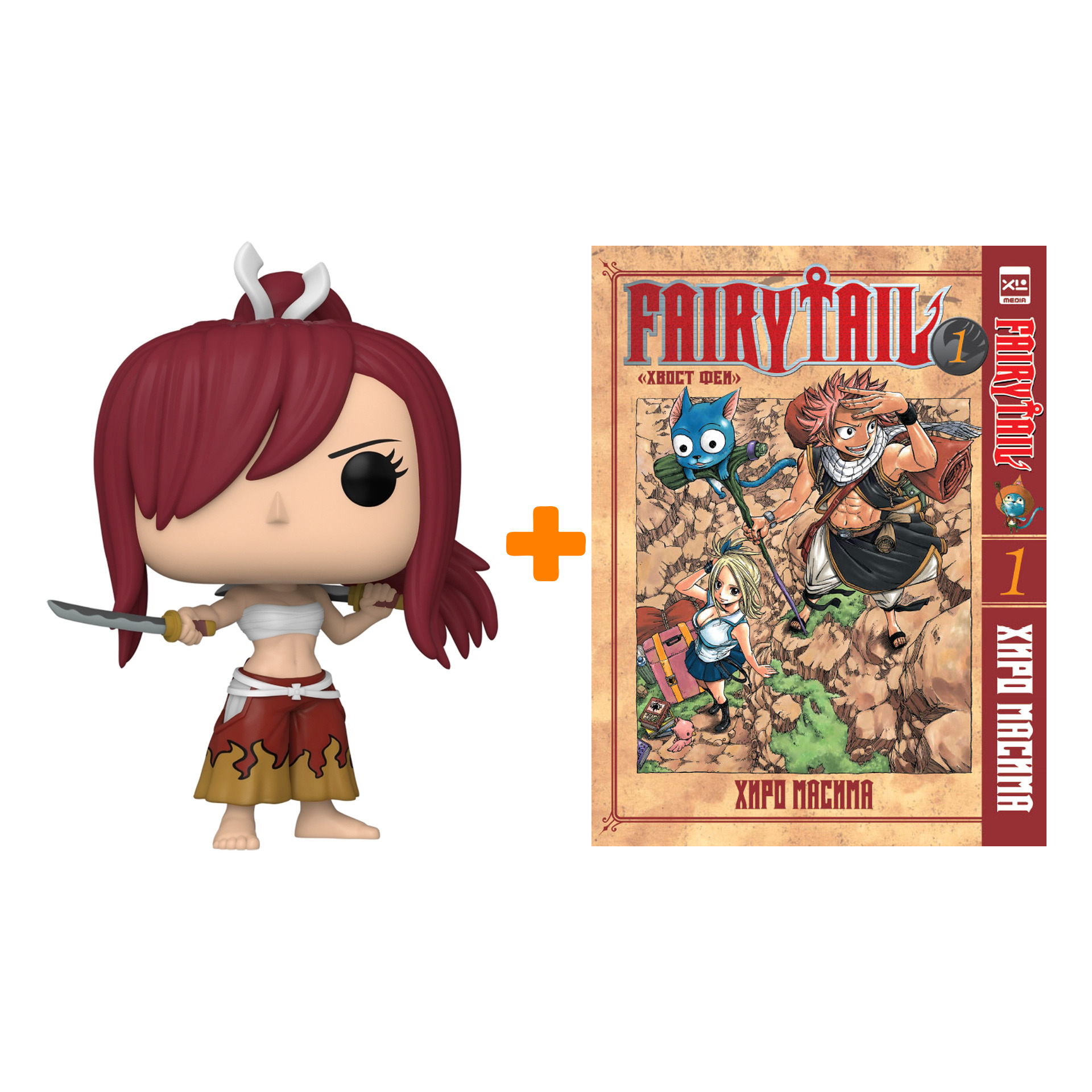 Набор Fairy Tail (фигурка Fairy Tail Erza Scarlet + манга Хвост феи 1)