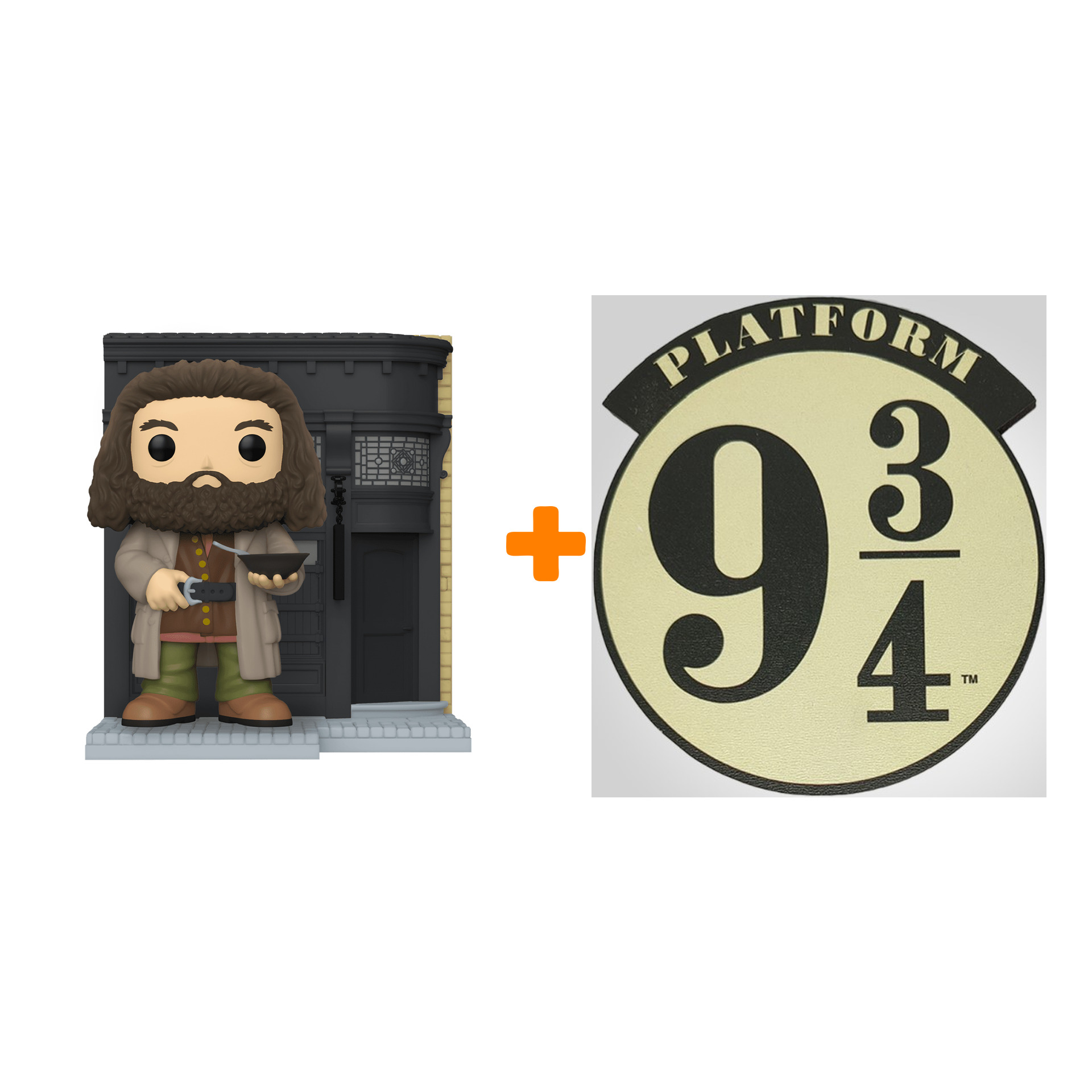 

Набор фигурка Harry Potter Diagon Alley Rubeus Hagrid With The Leaky Cauldron + Подставка под напитки Platform 9 3/4