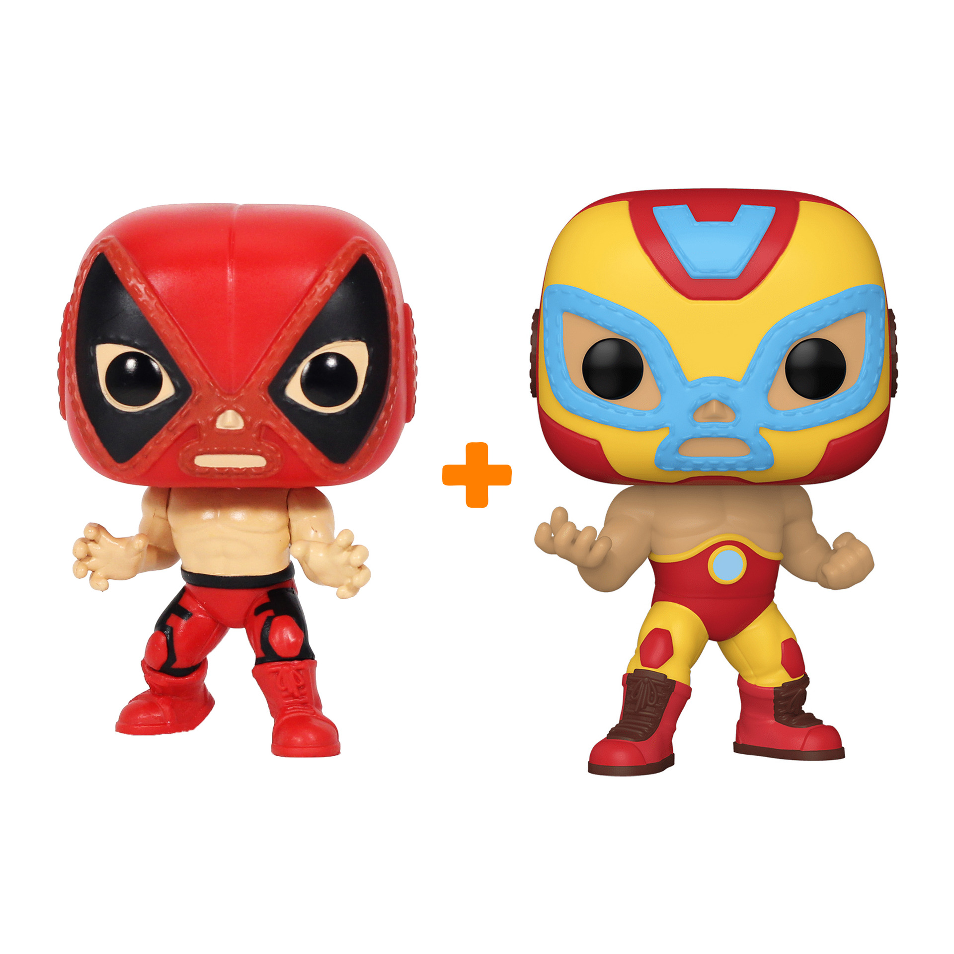 Набор фигурок Marvel Lucha Libre Железный человек + Дэдпул