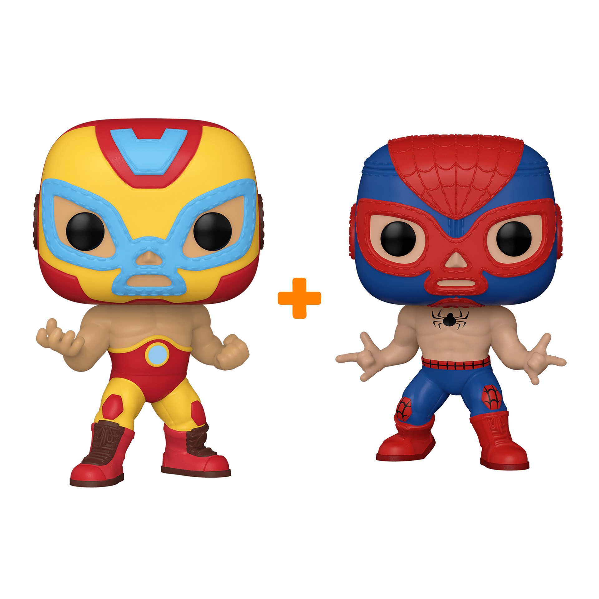 

Набор фигурок Marvel Lucha Libre Железный человек + Человек-Паук