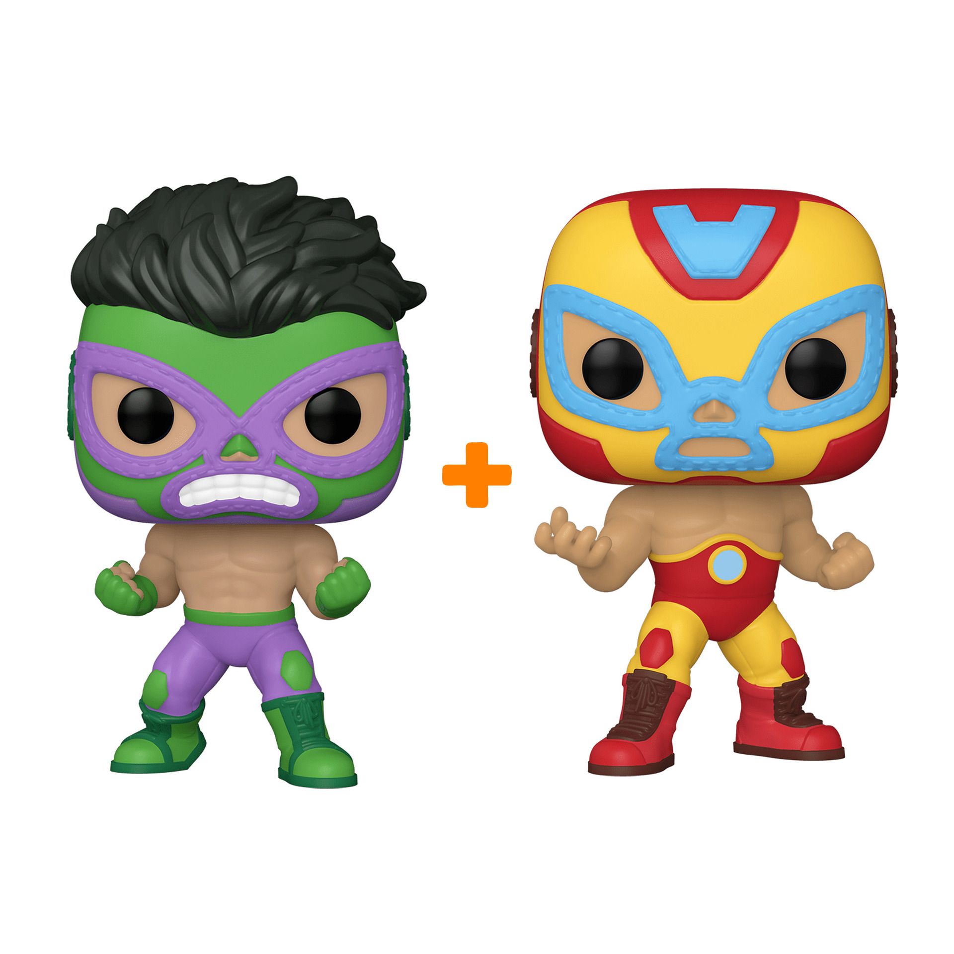

Набор фигурок Marvel Lucha Libre Железный человек + Халк