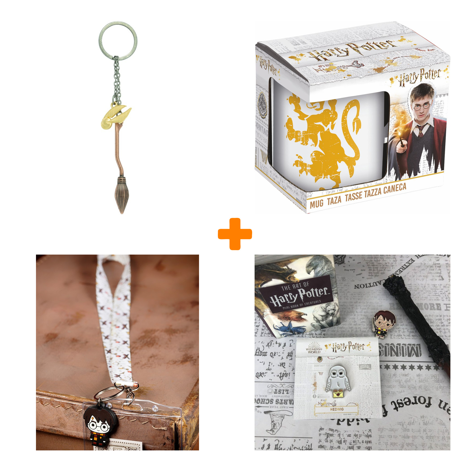 

Набор Harry Potter кружка Гербы + держатель для бейджа + значок + брелок