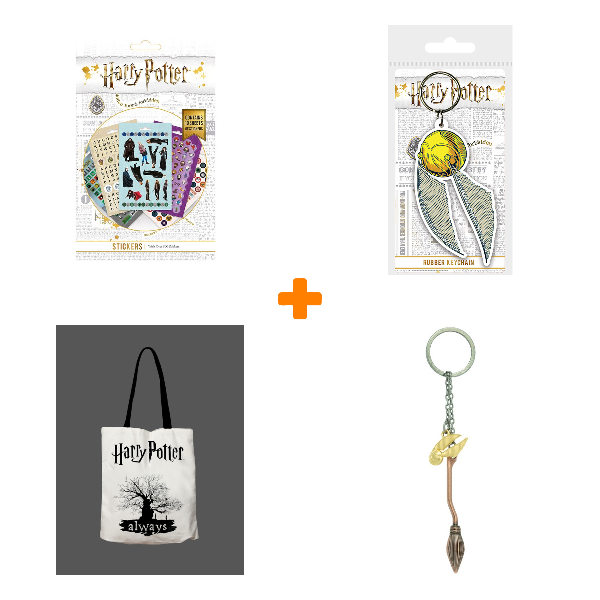 

Набор Harry Potter брелоки 2 шт + сумка + наклейки