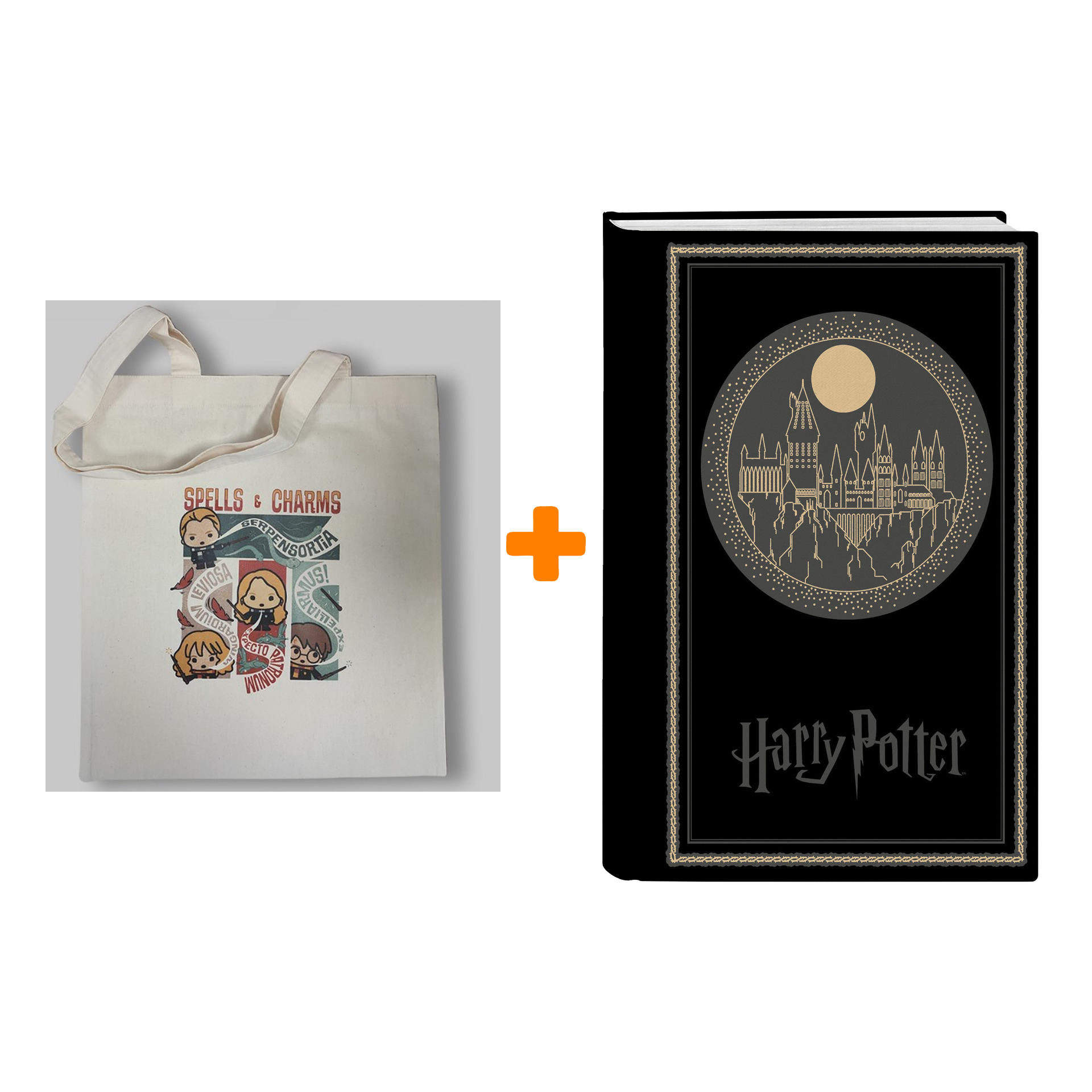 

Набор Harry Potter сумка Spell & Charms + блокнот Хогвартс чёрный