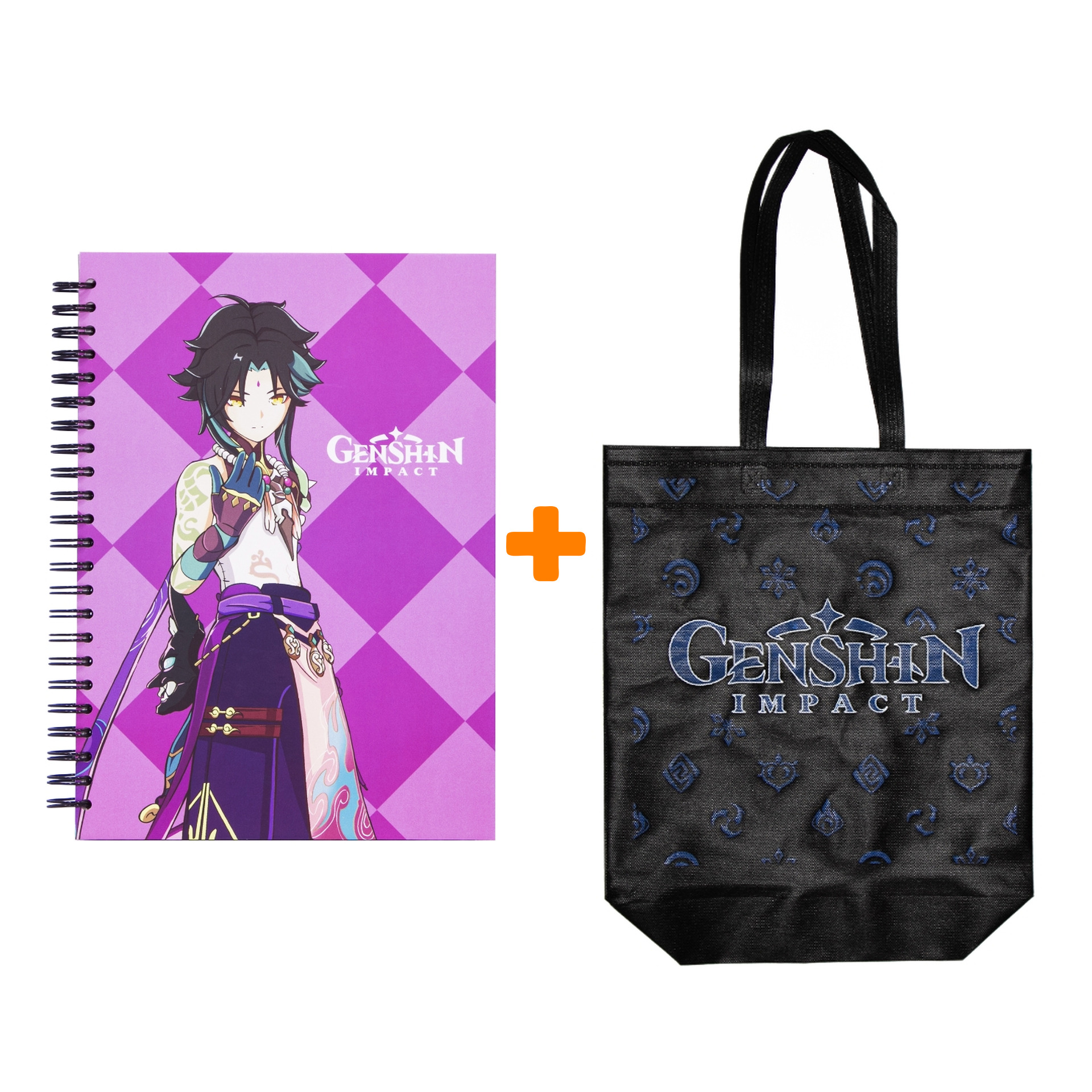 Набор Genshin Impact скетчбук Xiao + сумка