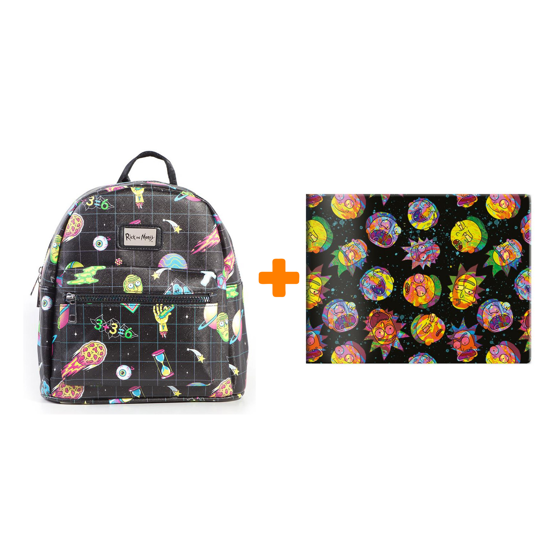 

Набор Rick And Morty рюкзак + кардхолдер чёрный