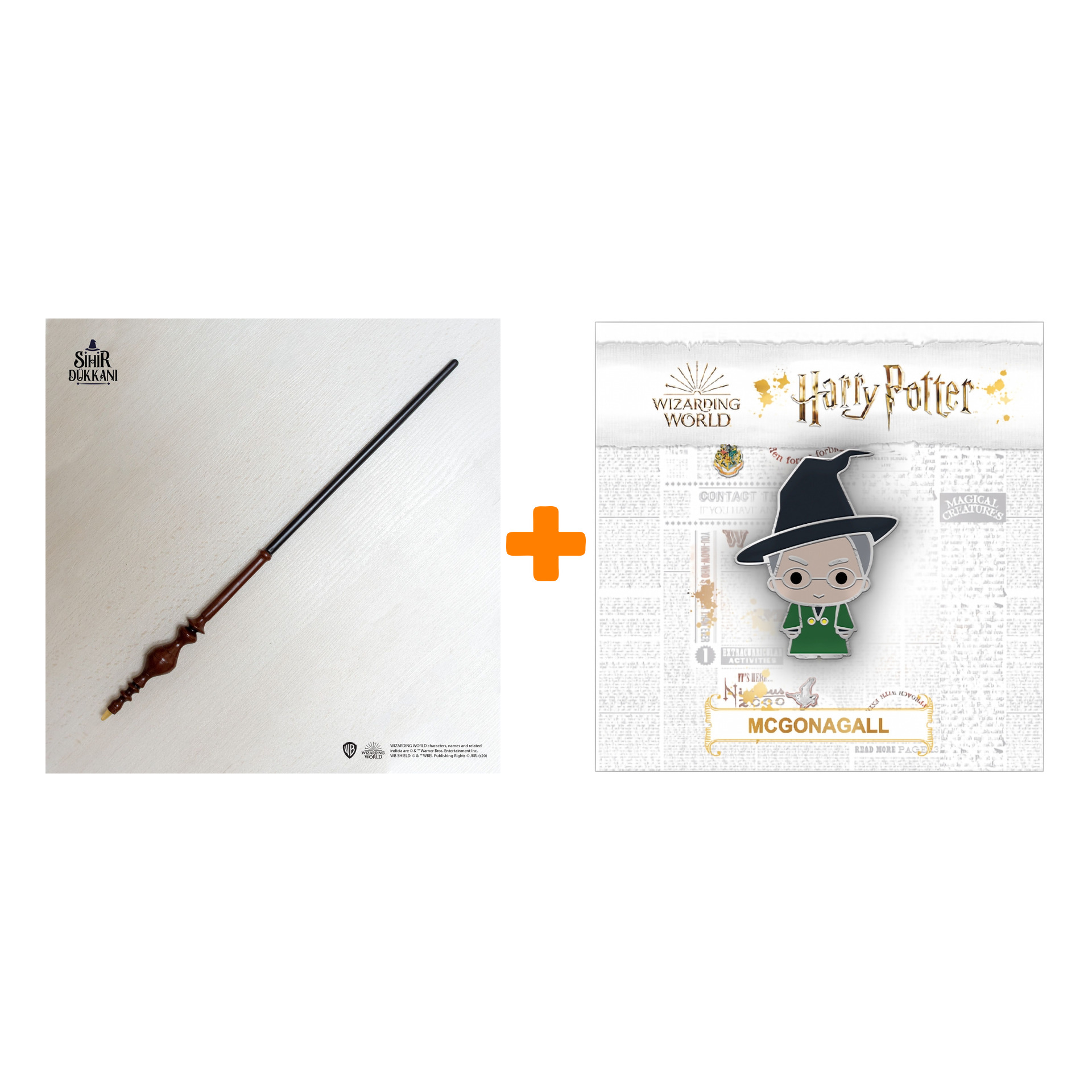 

Набор Harry Potter волшебная палочка Minerva McGonagal + значок