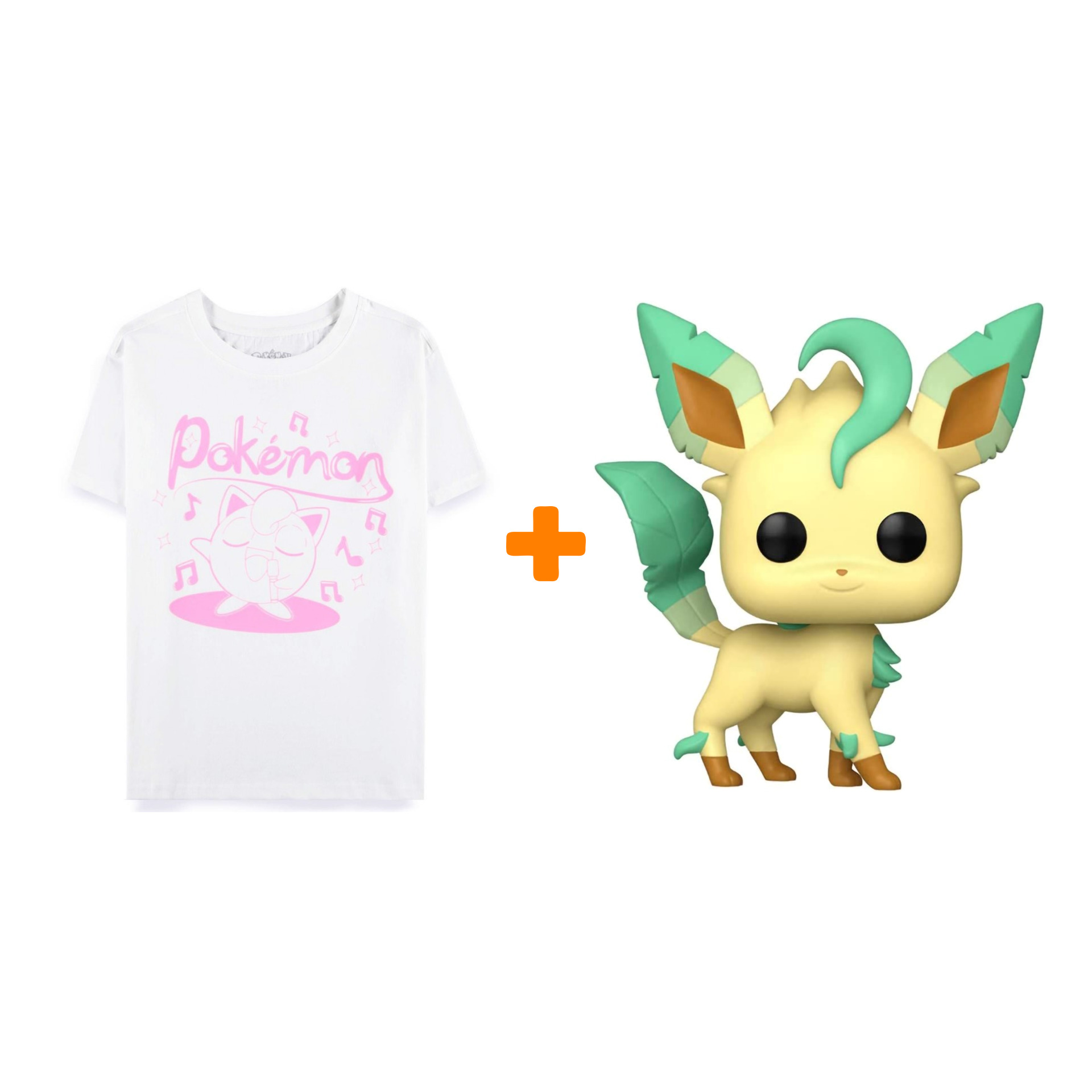 Набор Pokemon фигурка Leafeon + футболка Jigglypuff Sing M