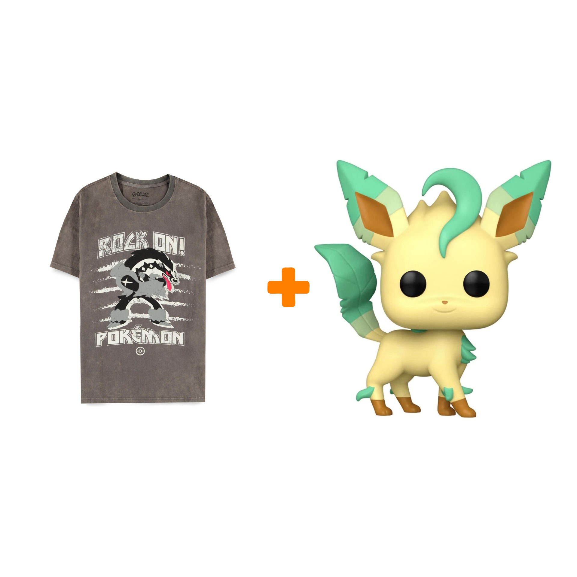 Набор Pokemon фигурка Leafeon + футболка Obstagoon Punk S