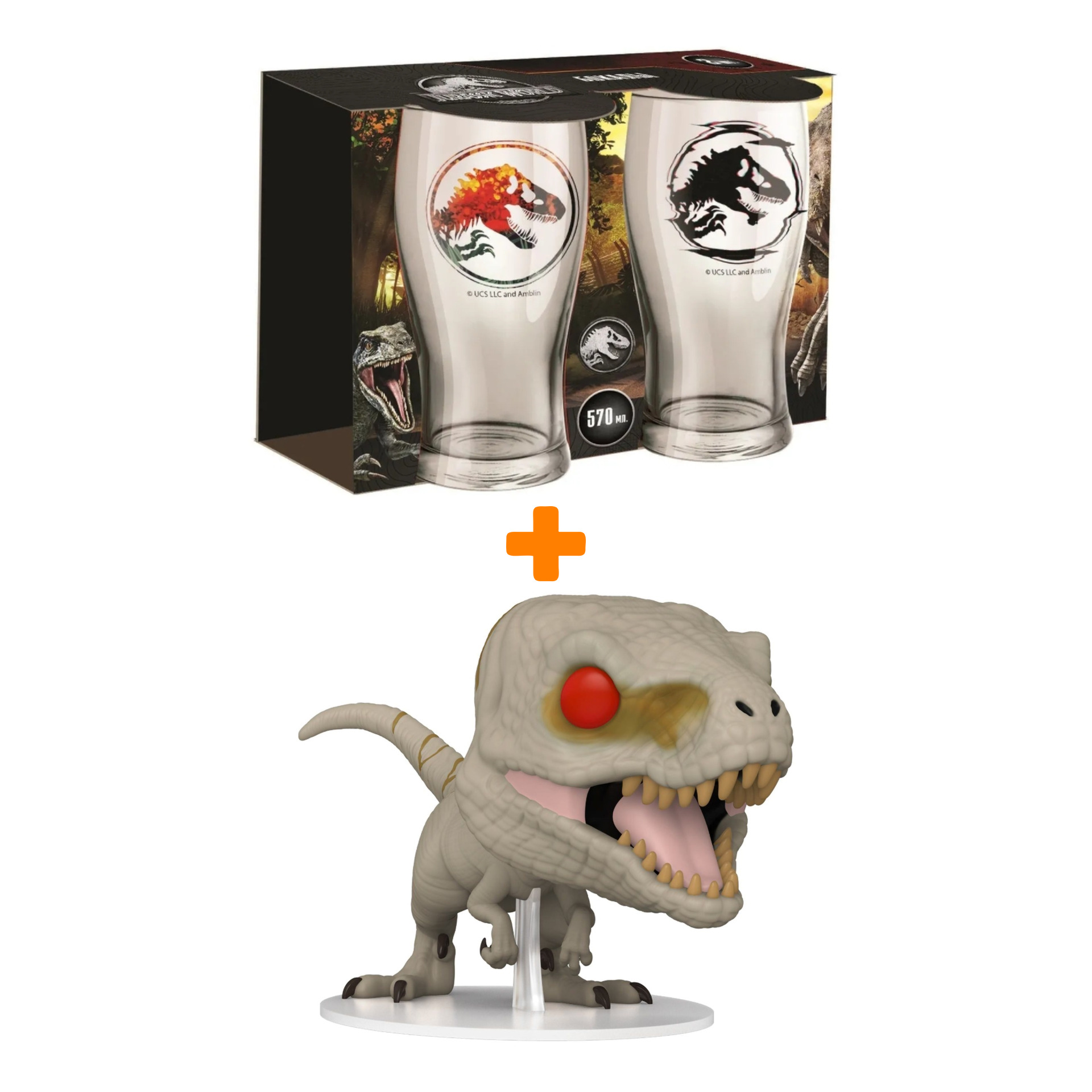 

Набор Мир Юрского периода набор бокалов В огне + фигурка Atrociraptor (Ghost)