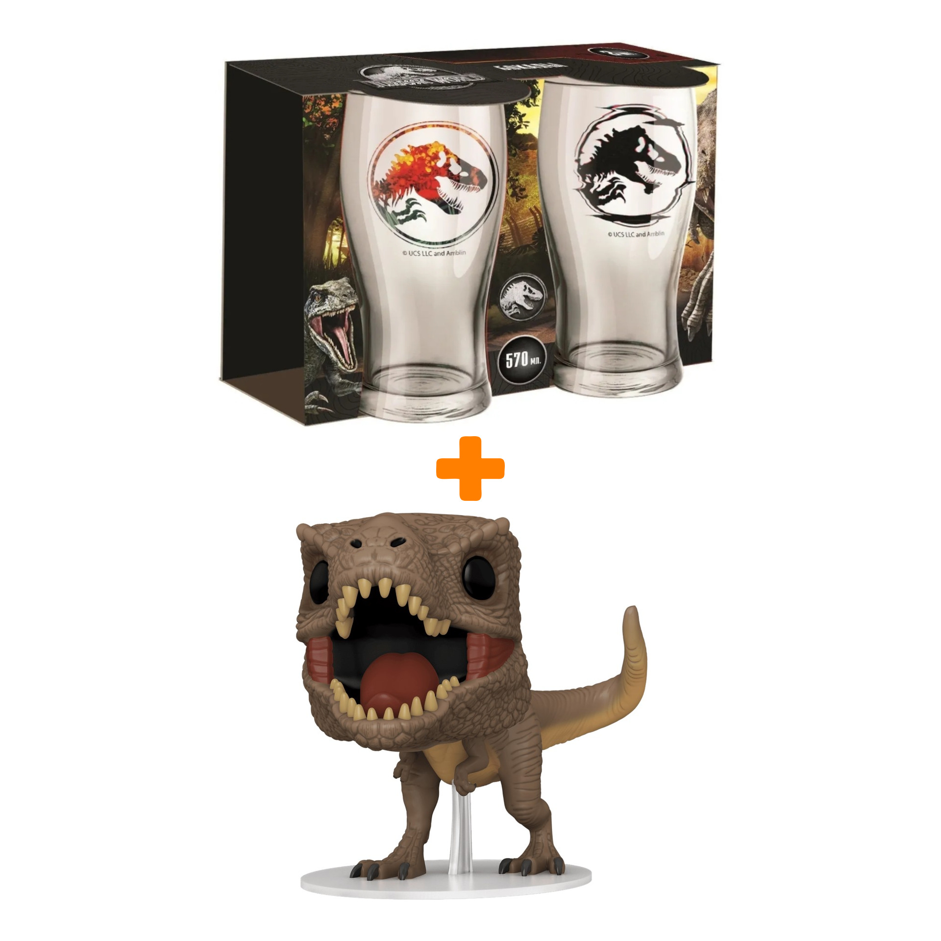 

Набор Мир Юрского периода набор бокалов В огне + фигурка T-Rex