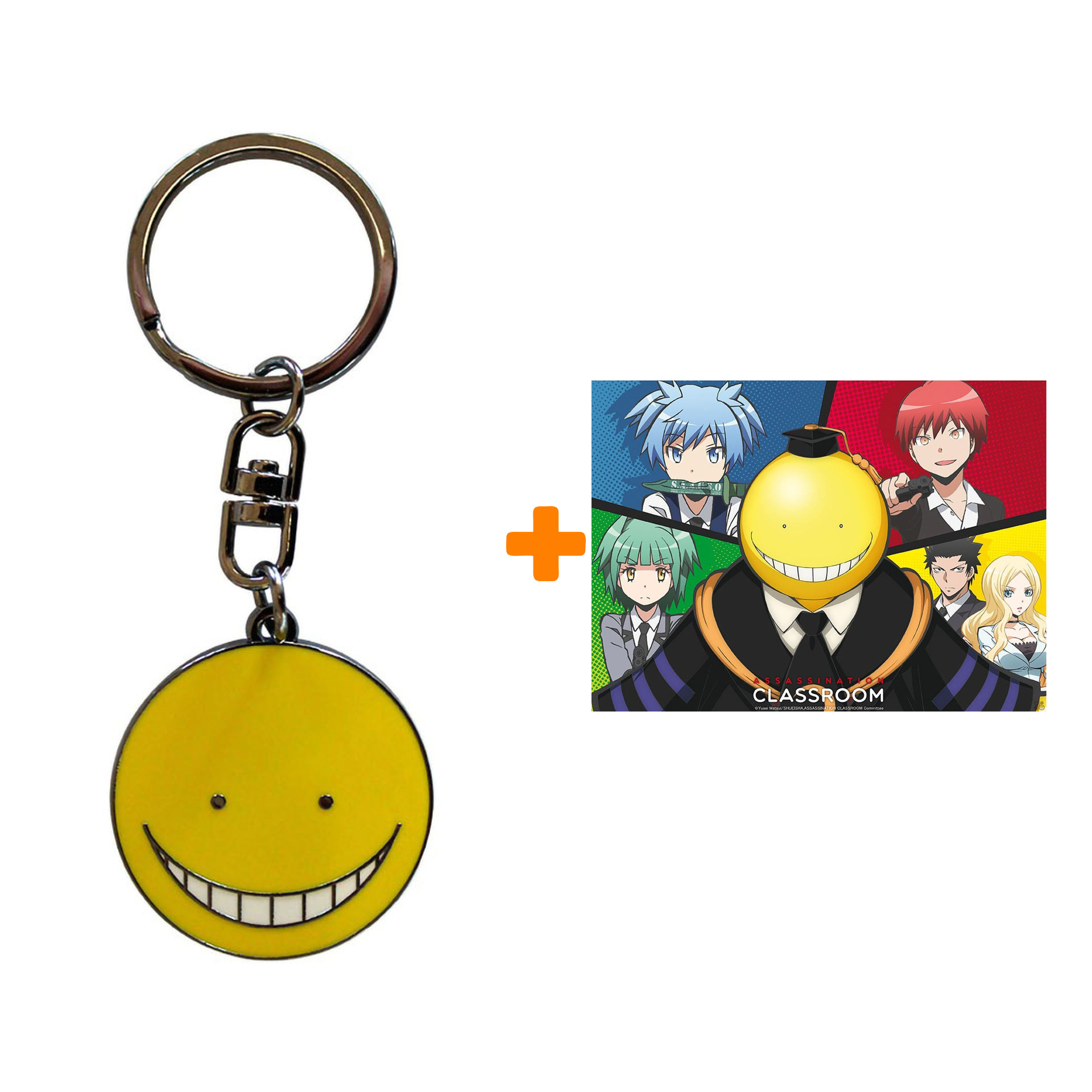 

Набор Assassination Classroom постер Koro VS Pupils + брелок