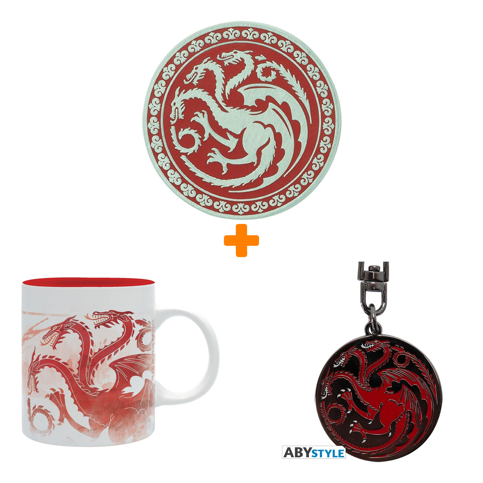 

Набор Game Of Thrones кружка Targaryen + брелок Targaryen + значок